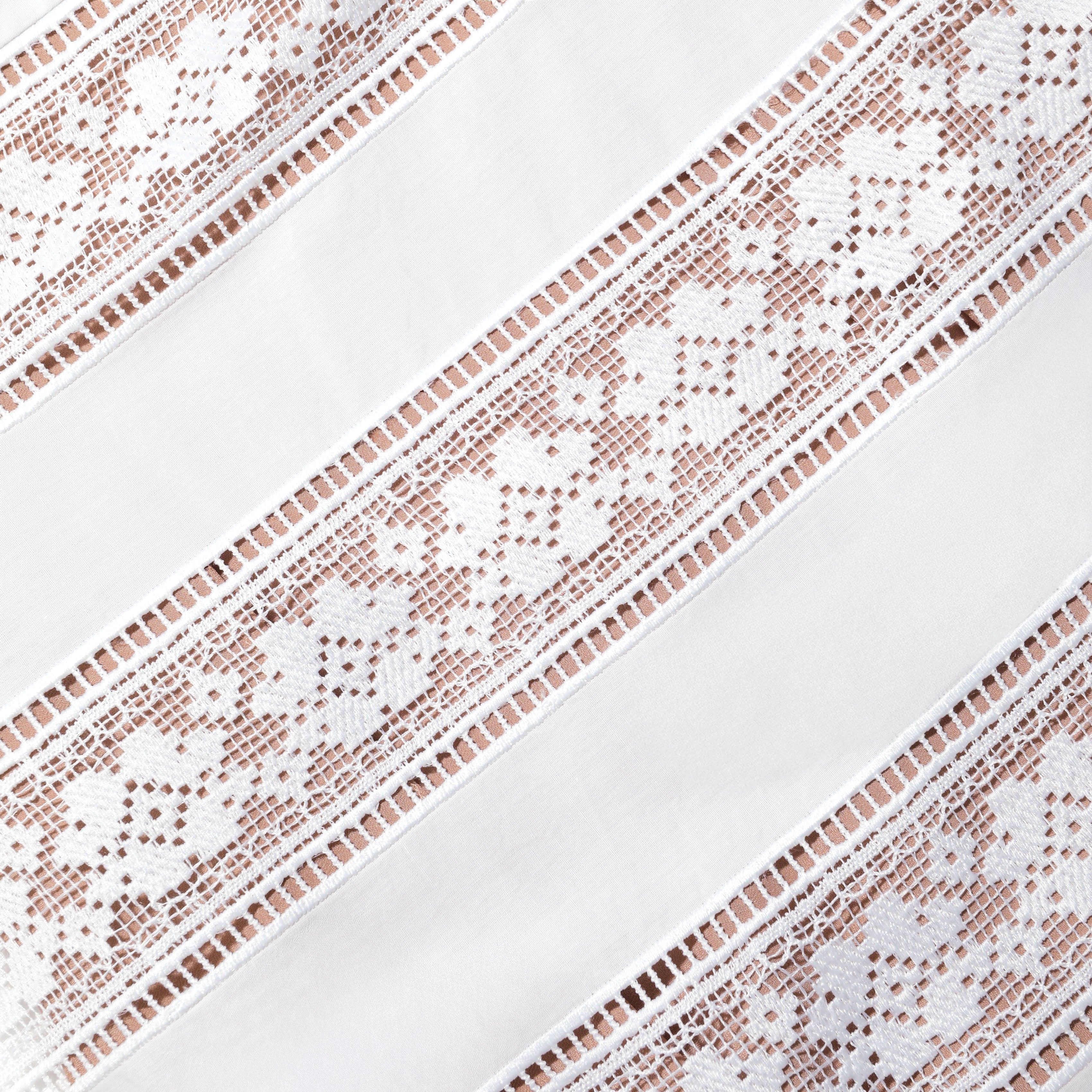 Self Portrait White Cotton Embroidered Midi Dress UK 6