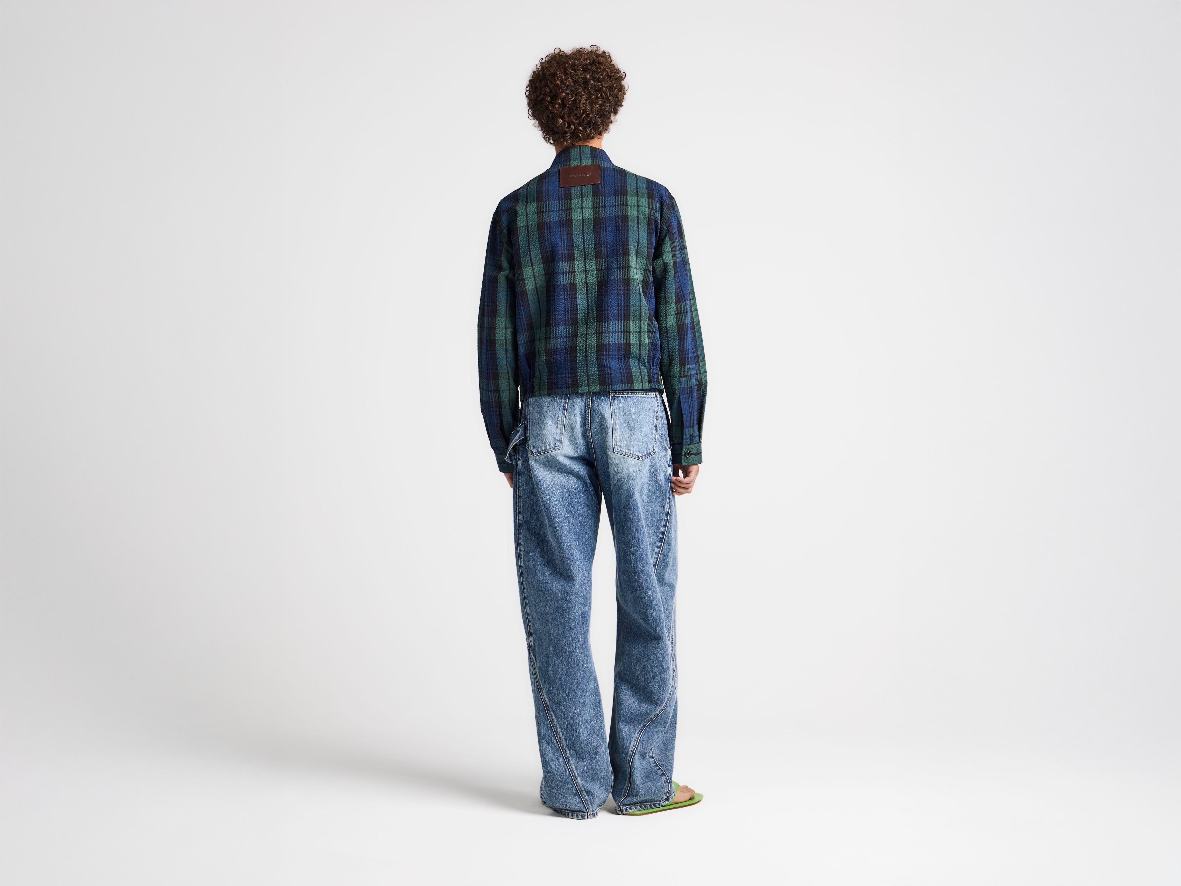 J.W.Anderson Front Zip Blouson Jacke Navy Green Baumwolle