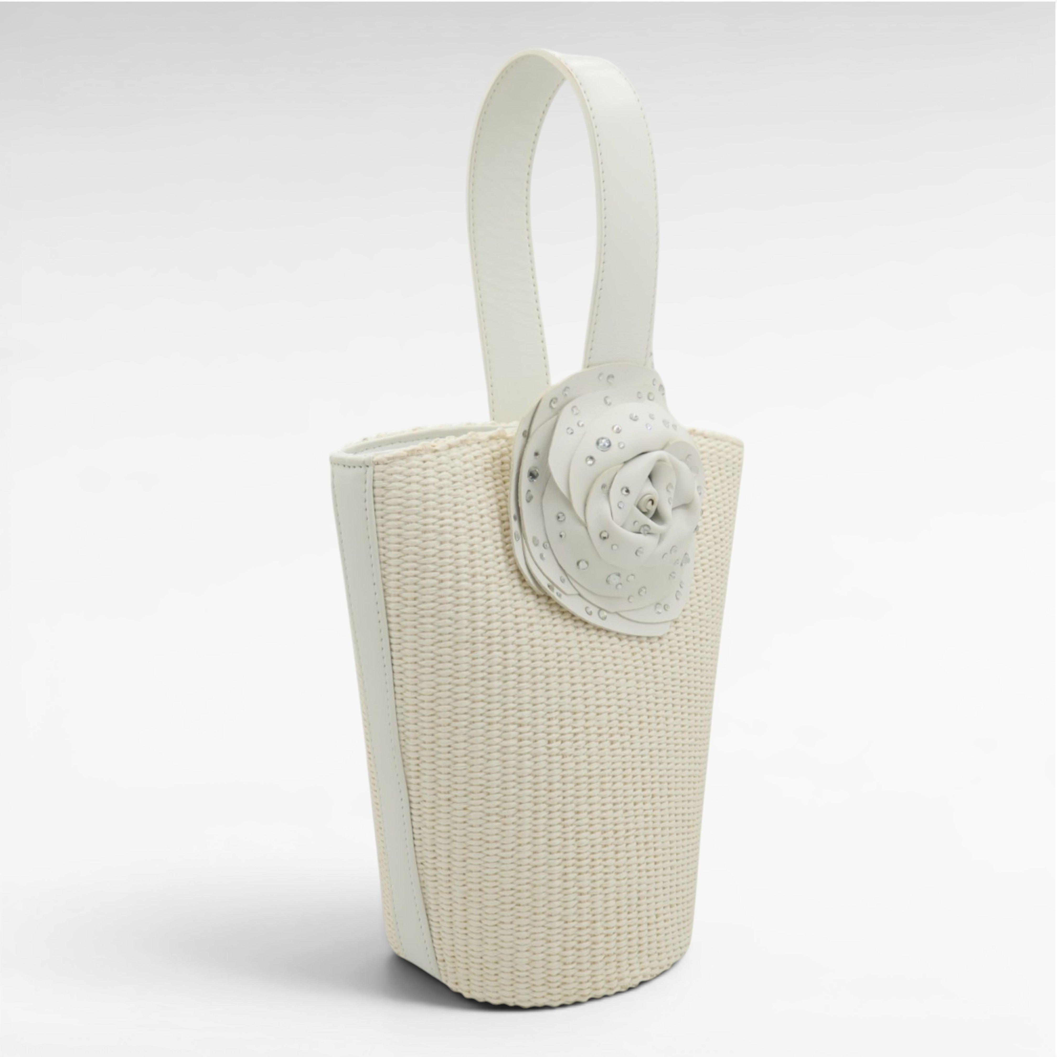Gedebe Paloma Beuteltasche Raffia Leder 15x24cm