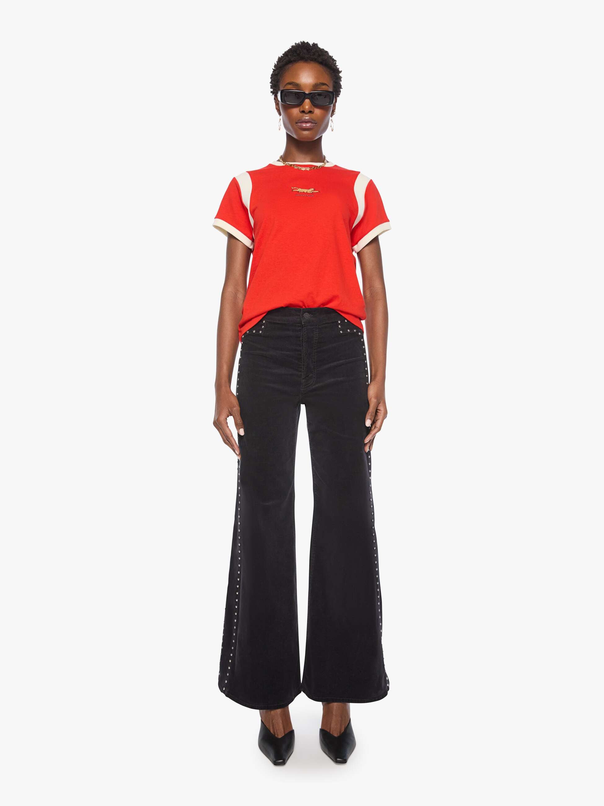 Mother Boxy Goodie T-Shirt MOTHER Jag Rot