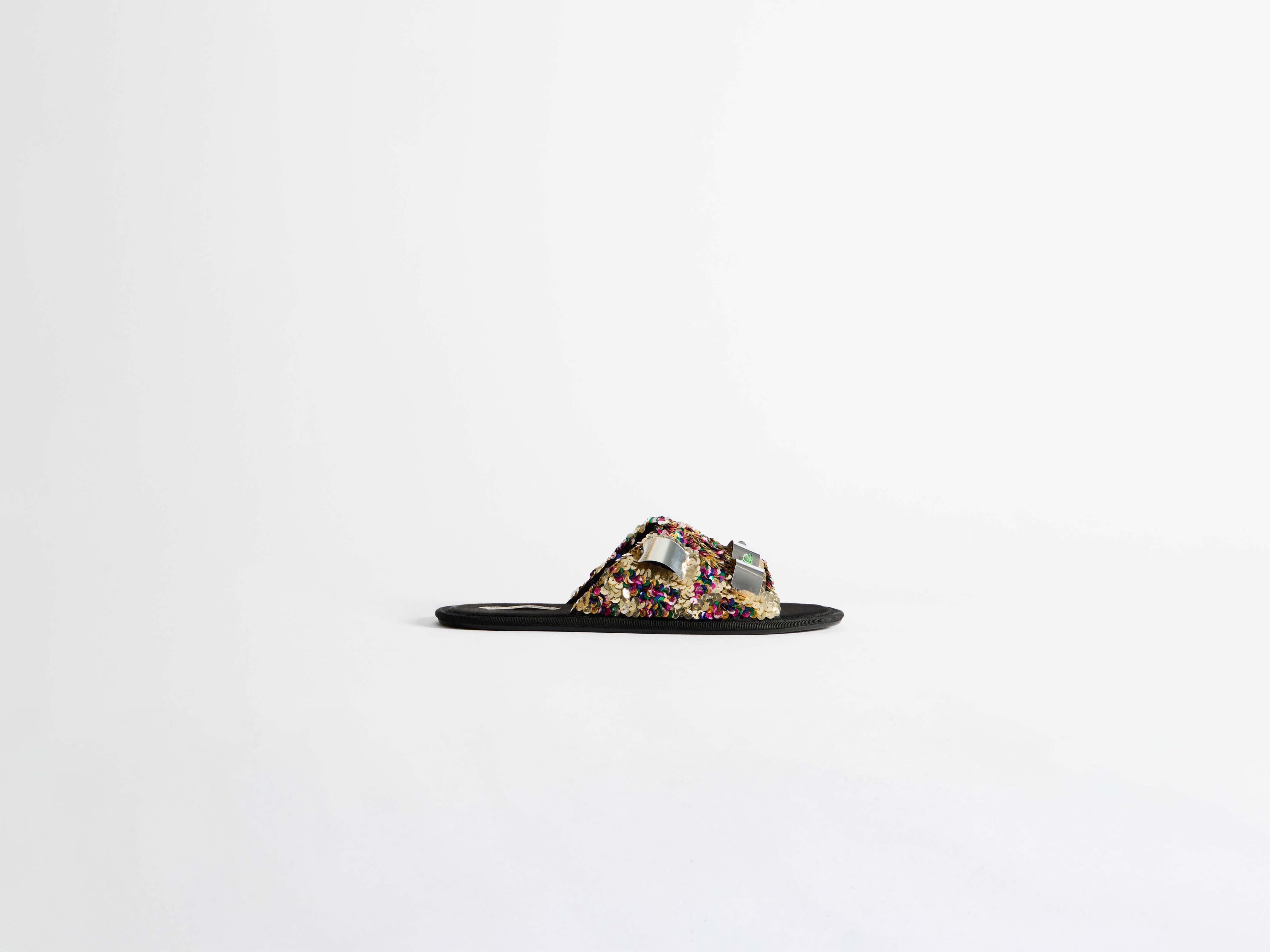J.W.Anderson Open Toe Slides Pink-Multi Damen Pailletten