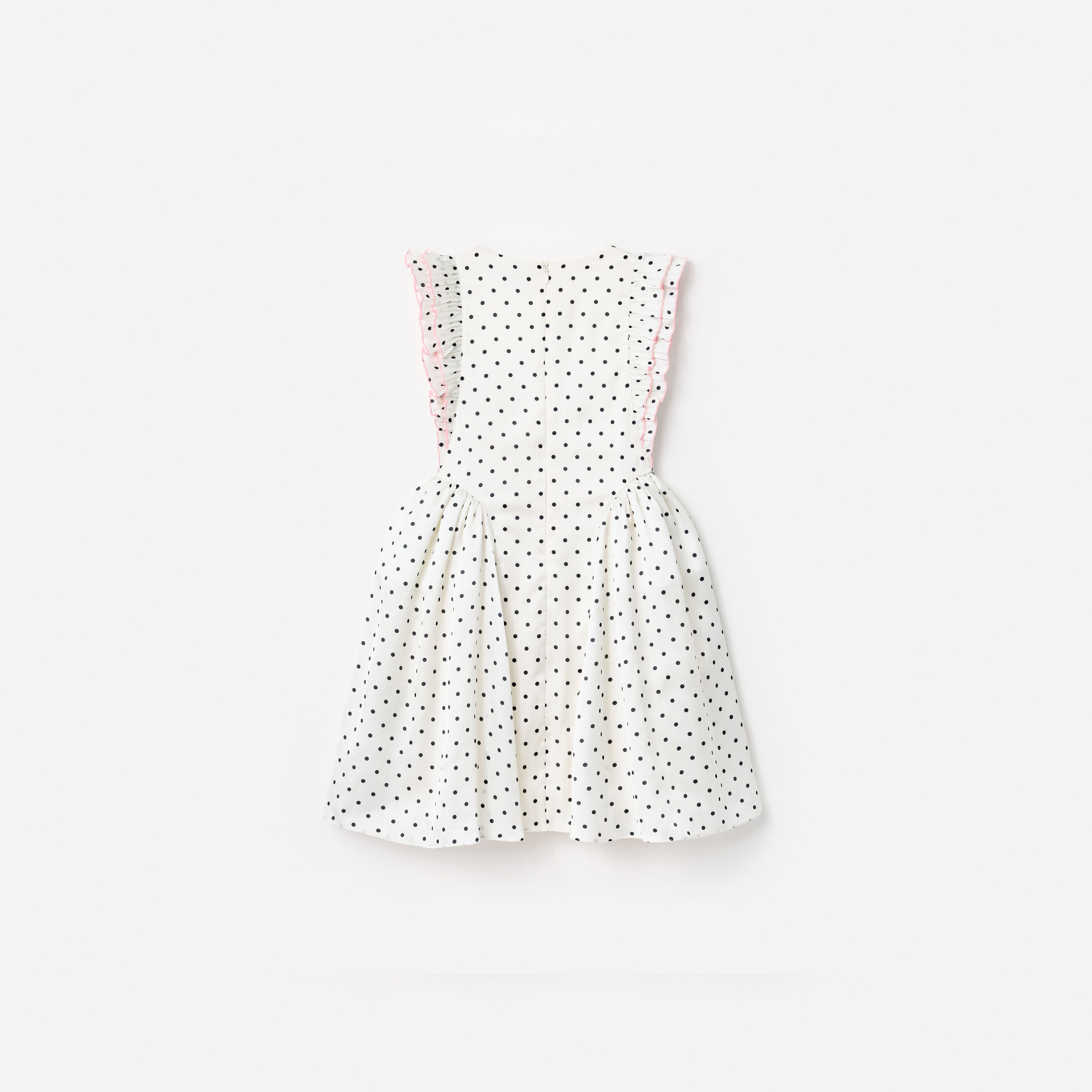 Self Portrait Cream Polka Dot Frill Dress Kinderkleid Creme
