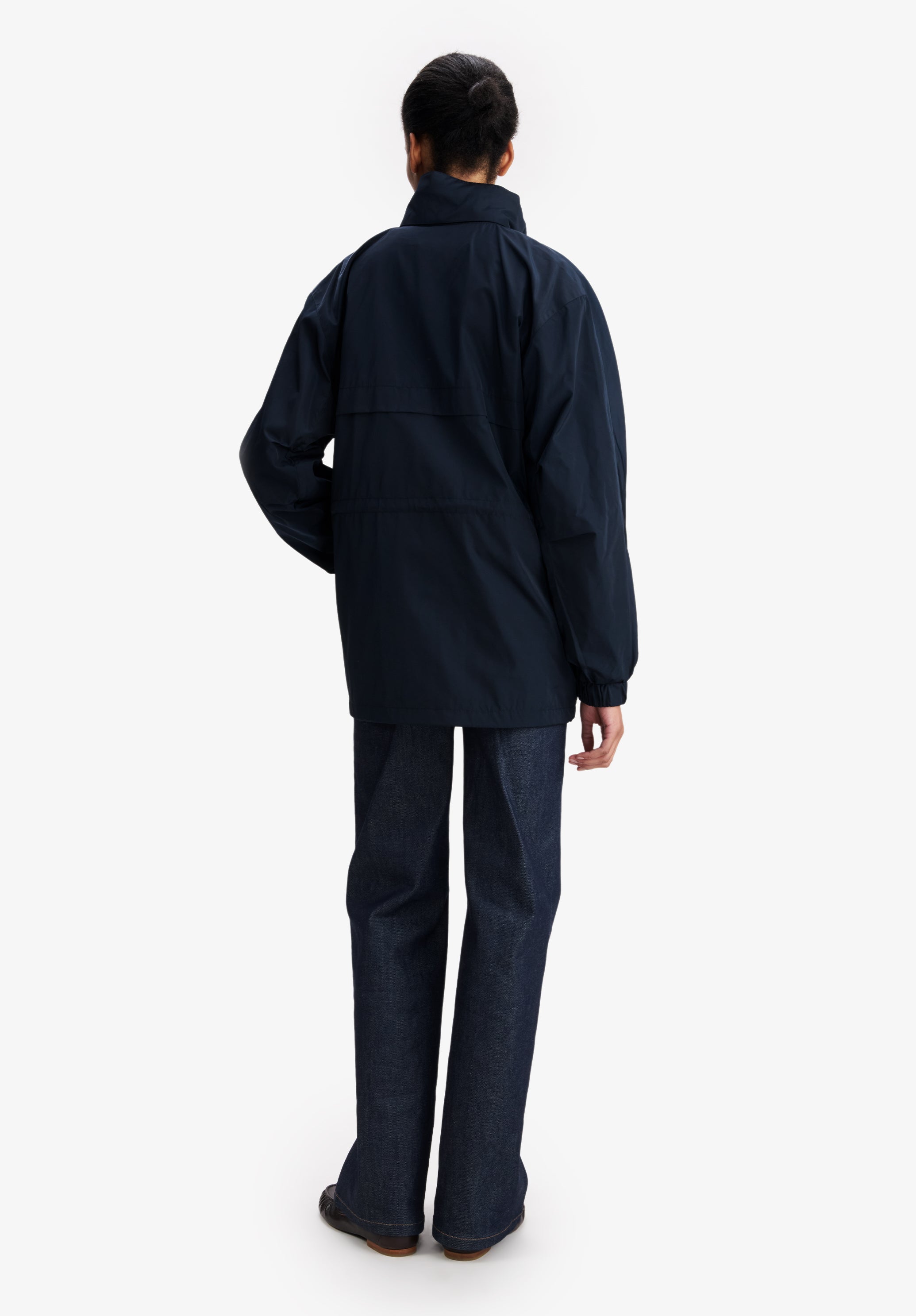 A.P.C. Windbreaker Jacke marineblau mit Kapuze