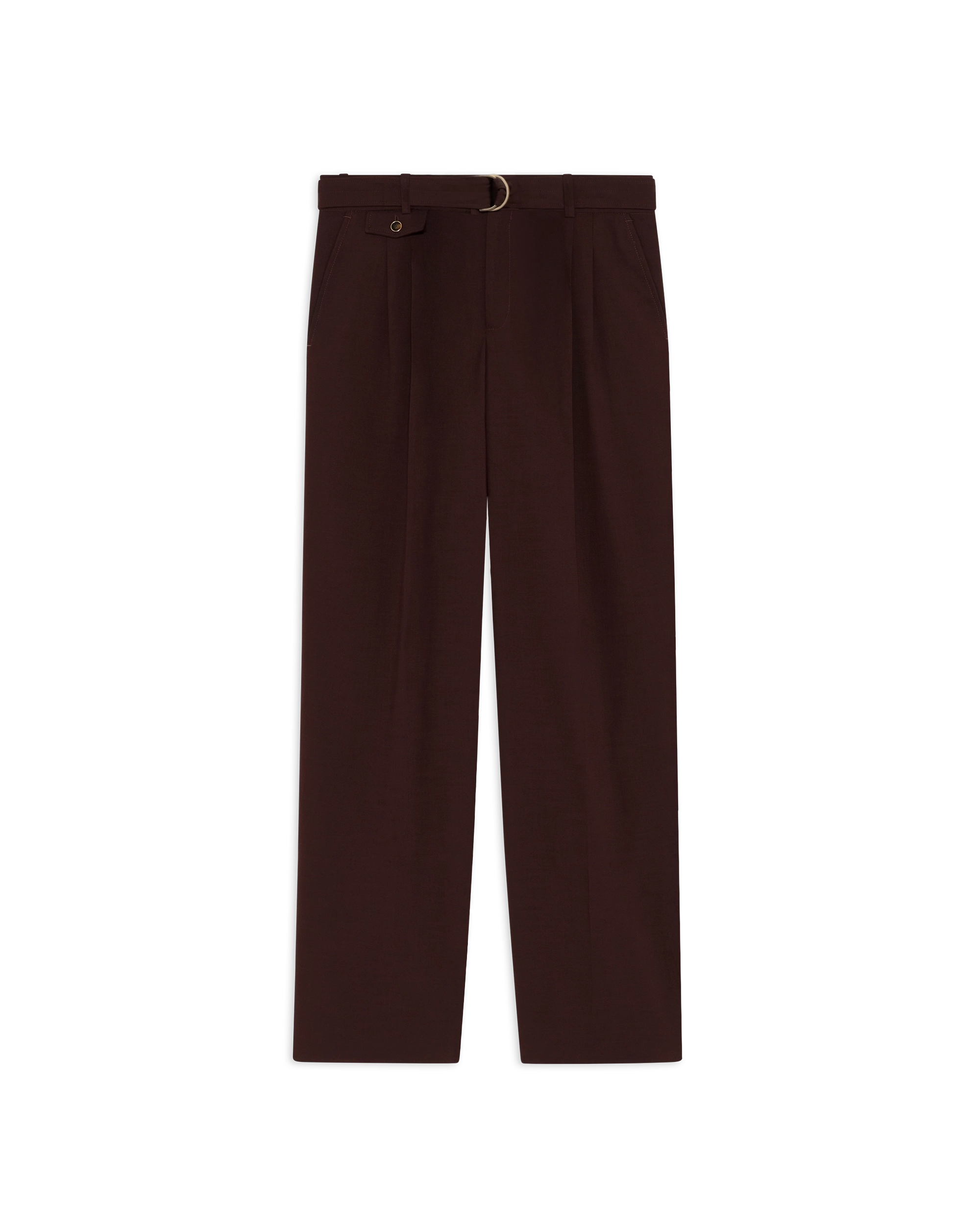 Drôle de Monsieur Pantalon Large Viscose Hose Braun weites Bein