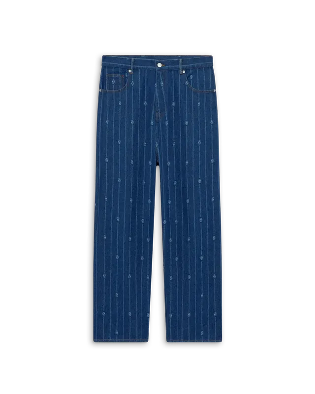 Drôle De Monsieur Baggy Jeans blau Monogramm