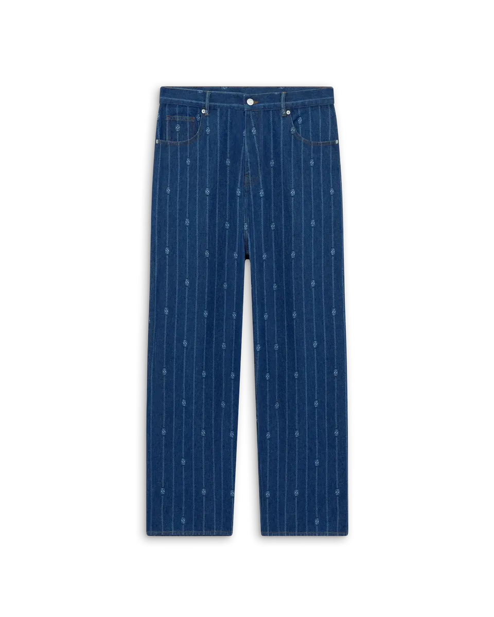 Drôle De Monsieur Baggy Jeans blau Monogramm