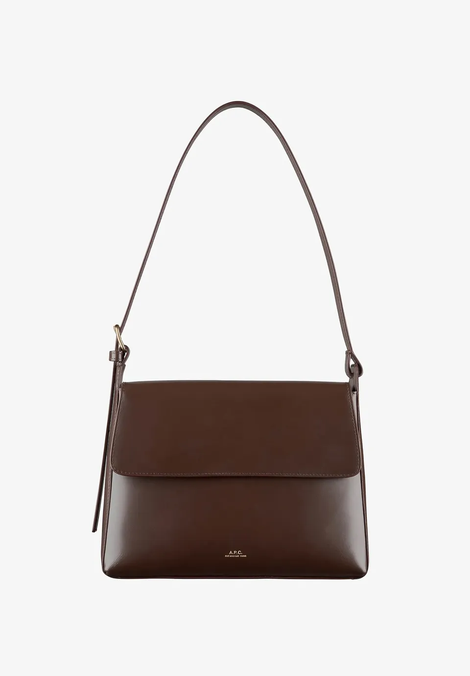 A.P.C. Virginie Flap Tasche Glattleder Magnetverschluss