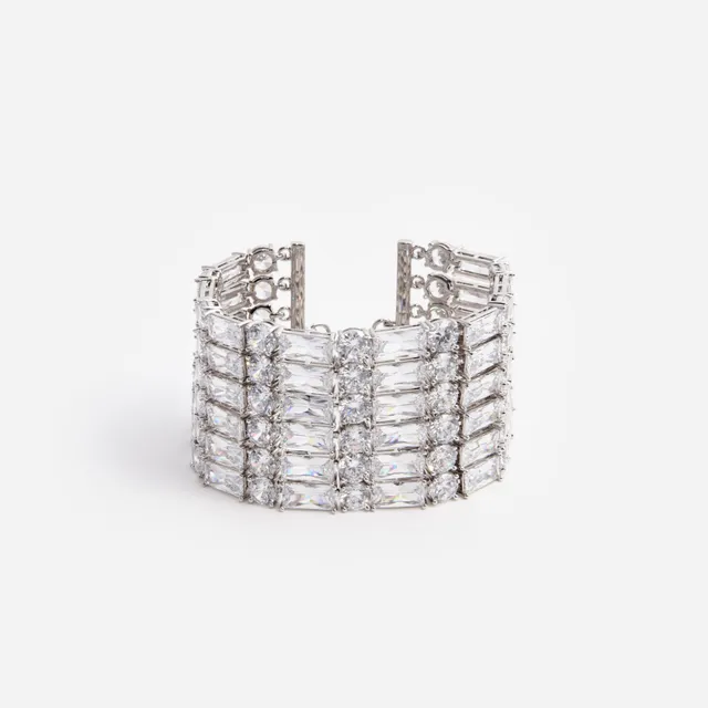 Self Portrait Silver Crystal Bracelet Armband Silber Kristall