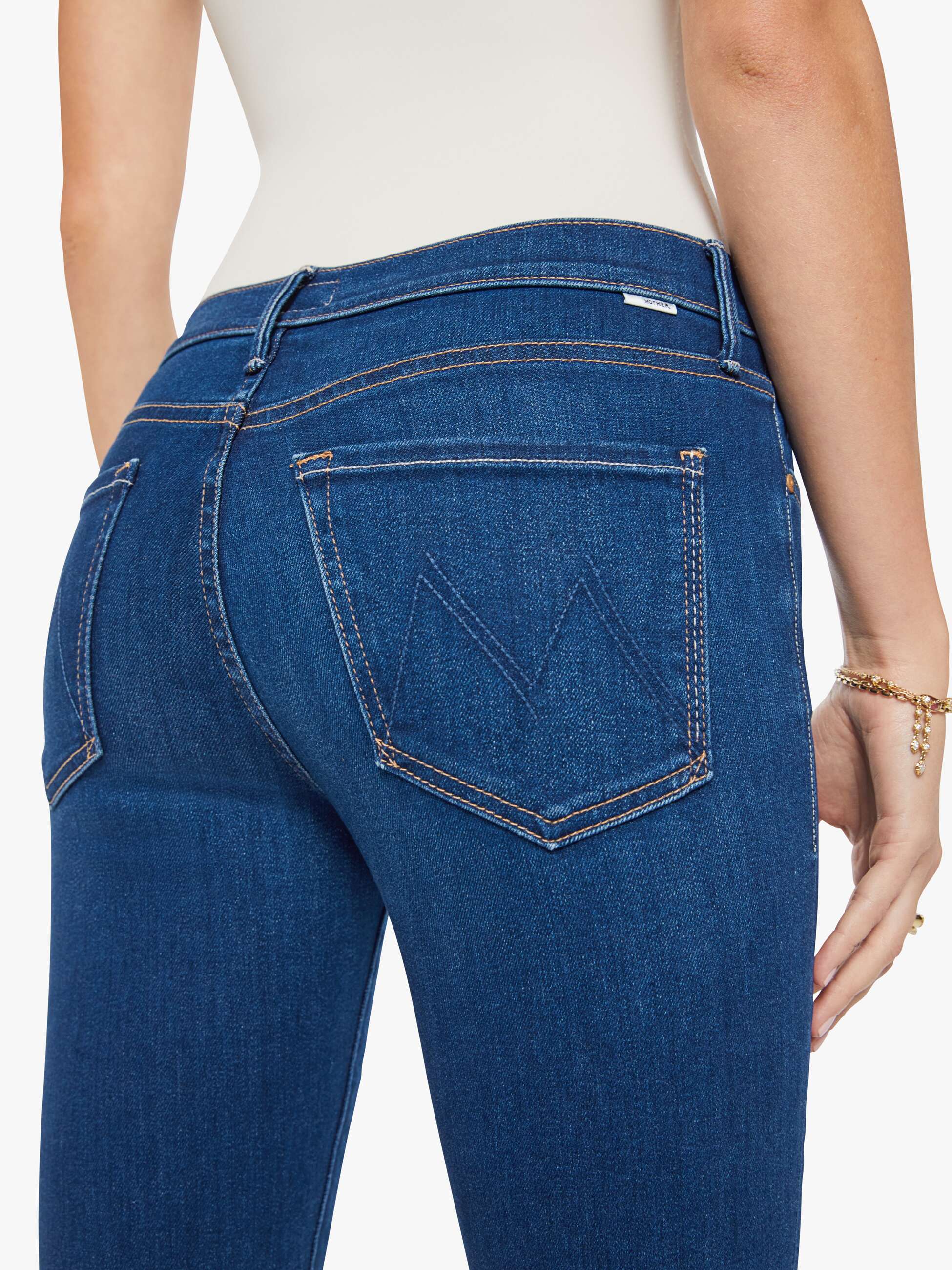 Mother Denim The Rascal Skimp Jeans Pinkies Up Mid Rise