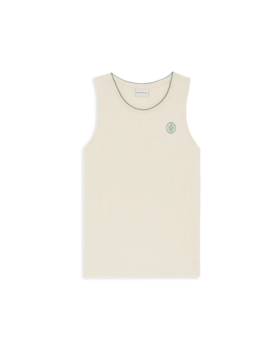 Drôle De Monsieur Débardeur D Miroir Coton Tanktop Off-White Gestreift