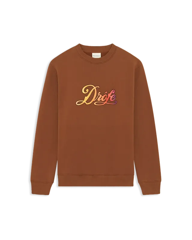 Drôle De Monsieur Dégradé Sweatshirt Braun Baumwollmix Stick