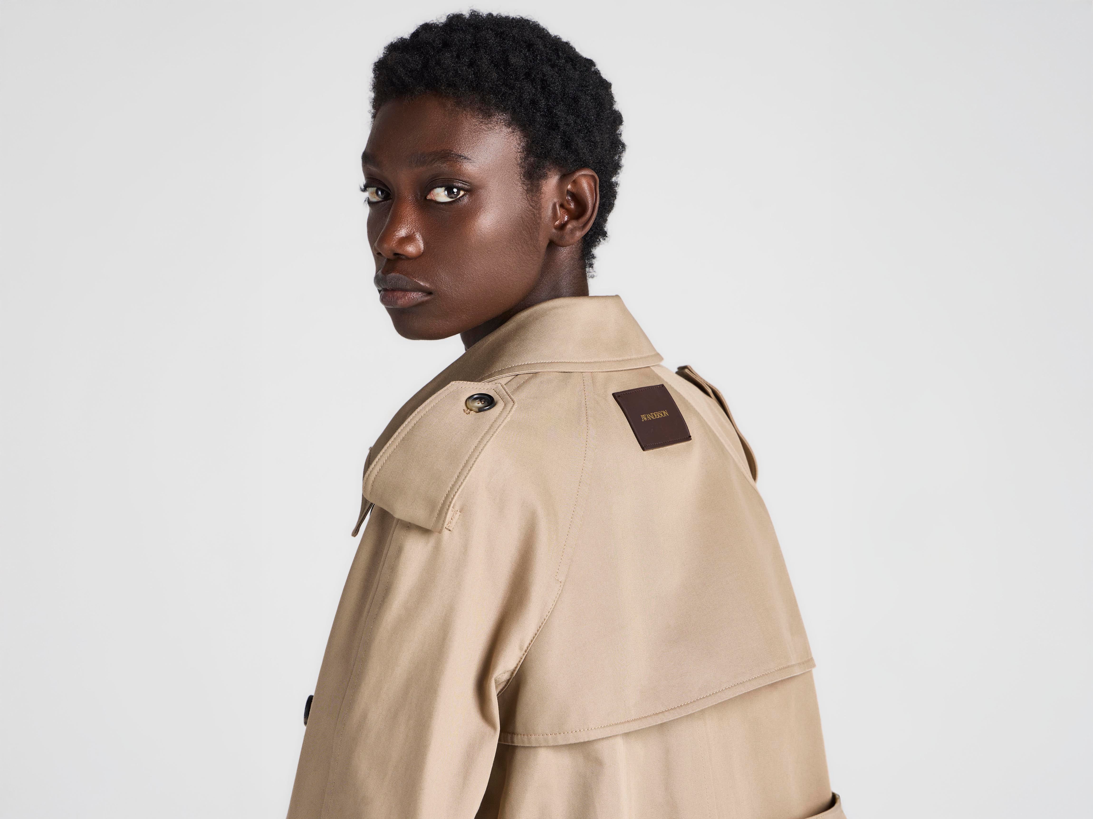 J.W.Anderson Cropped Trench Beige Baumwolle Damen