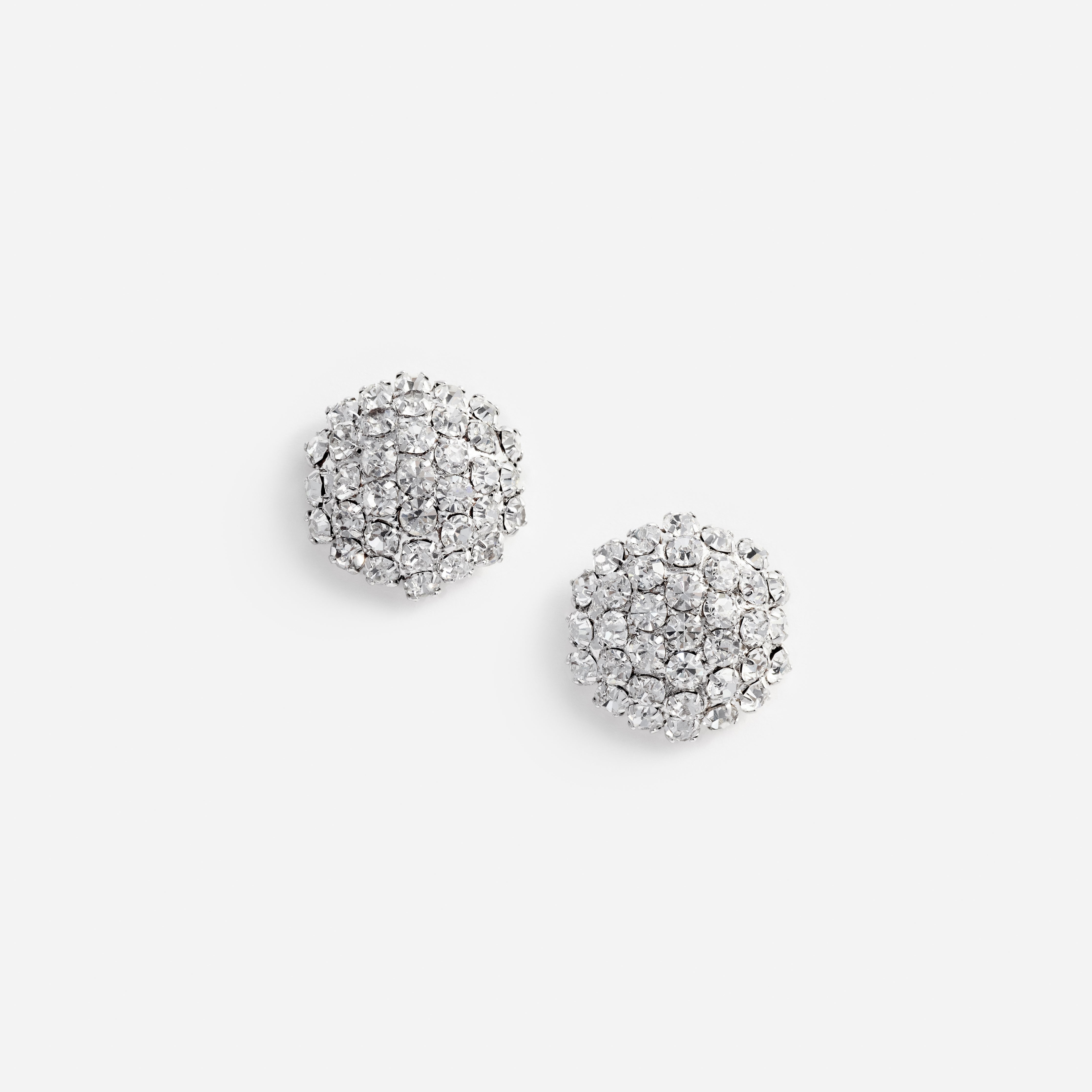 Self Portrait Crystal Flower Ohrstecker Silber Blume