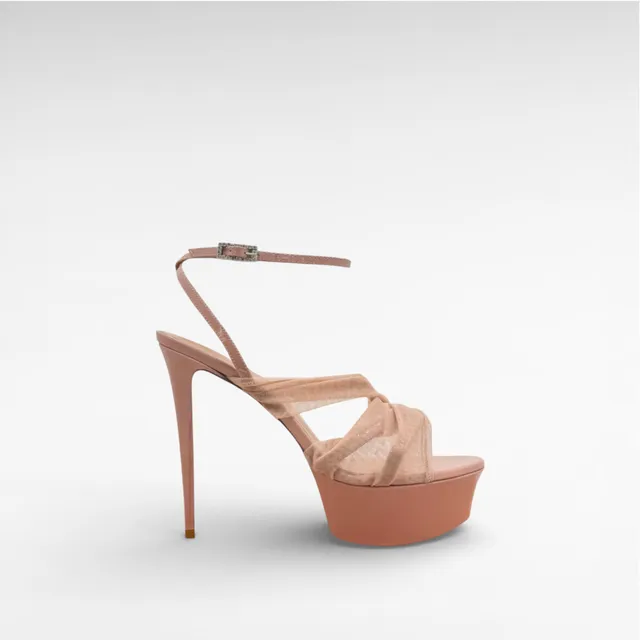 Gedebe Melody Platform Sandalen Tüll Lack Gr.38