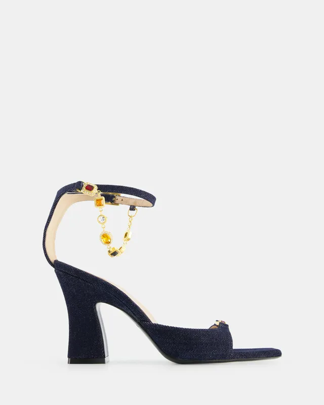 Nodaleto Nodstalgia Gemma 90 Sandaletten Dark Denim 9cm