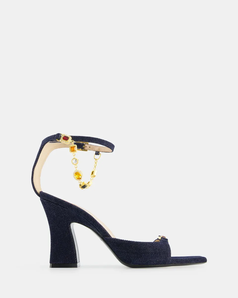 Nodaleto Nodstalgia Gemma 90 Sandaletten Dark Denim 9cm