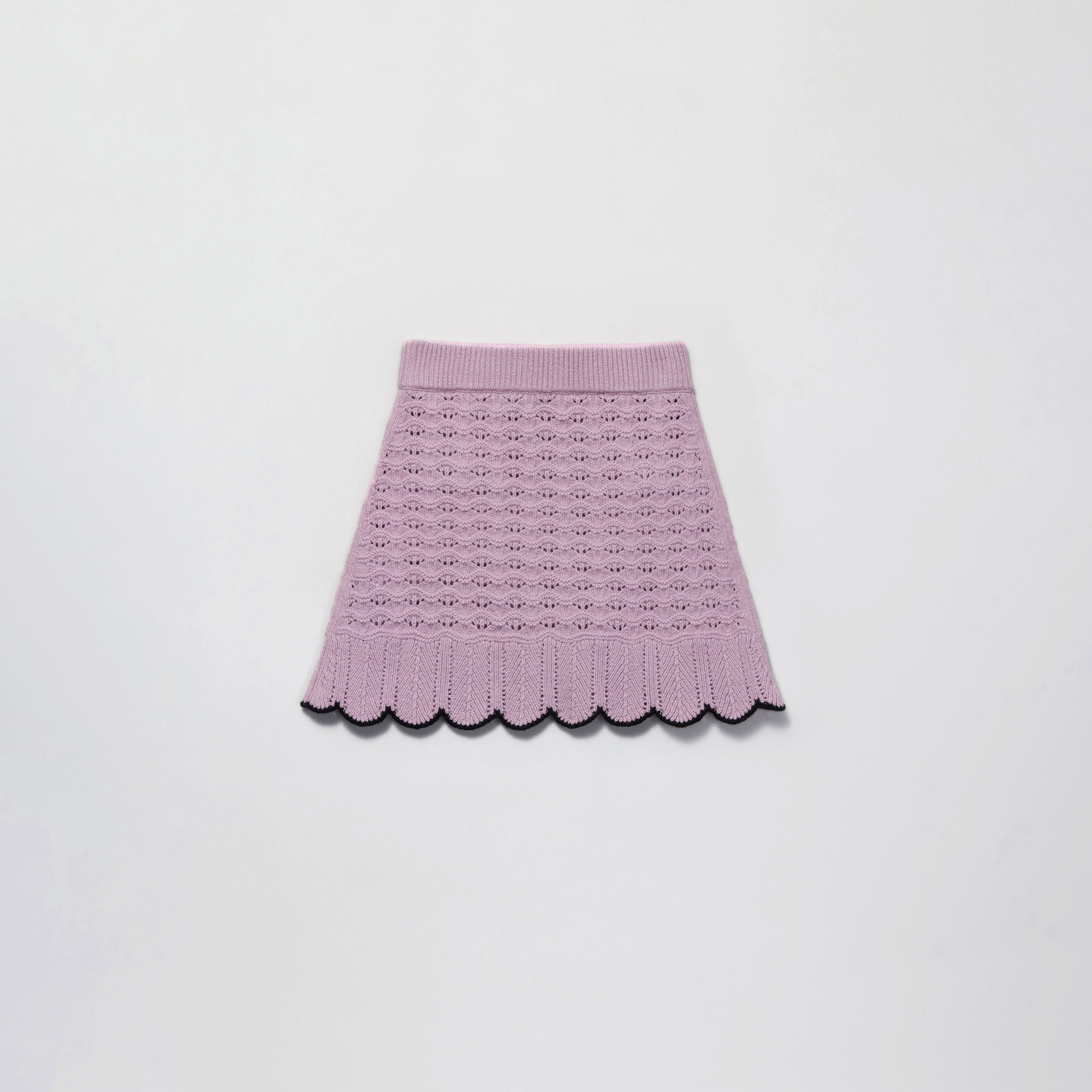 Self Portrait Lilac Crochet Knit Mini Rock Lila Kinder Häkel