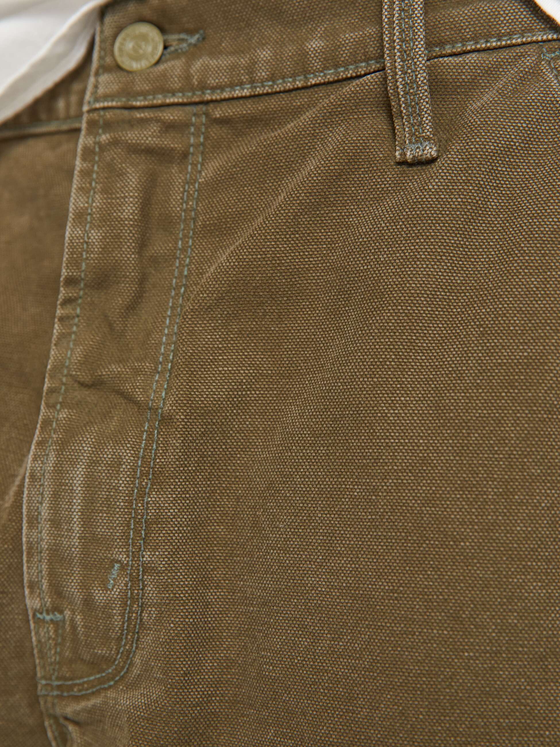 Mother The Bee's Knees Short Fray Shorts Olive Baumwolle