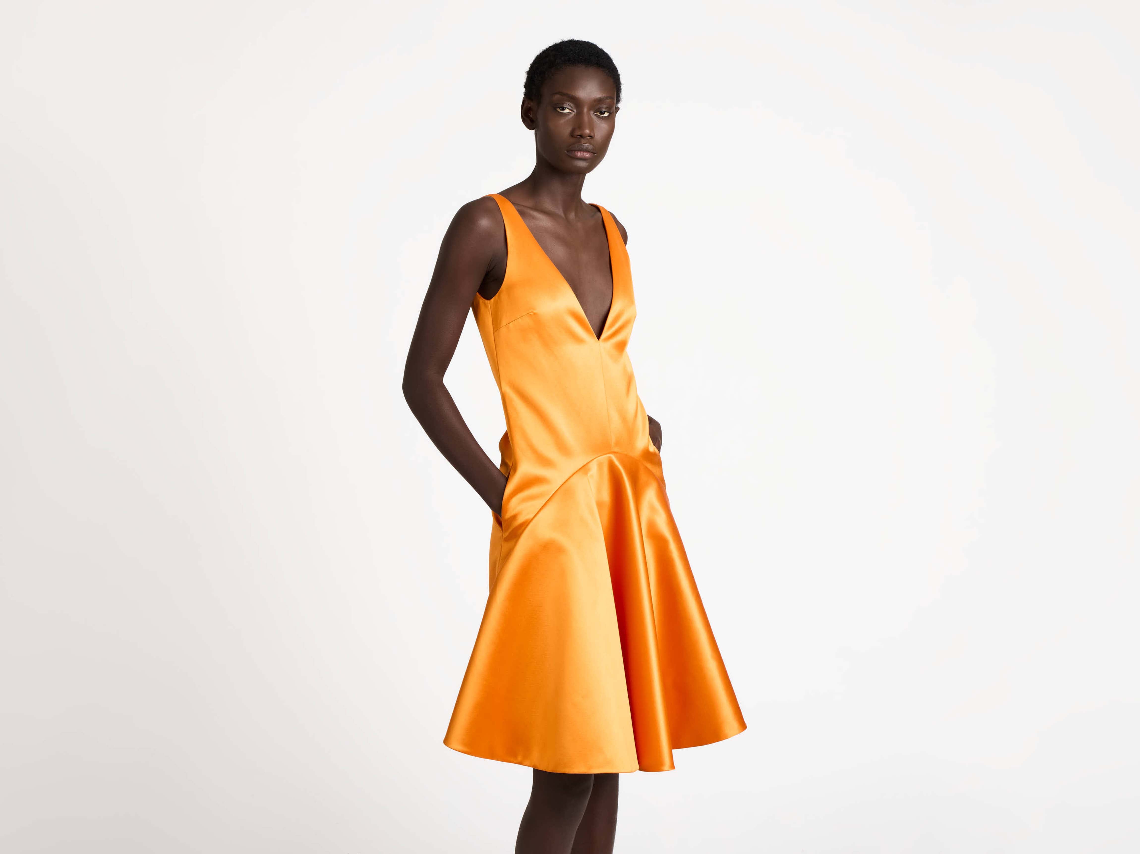 J.W.Anderson Draped Skirt Dress Satsuma Satin Damen