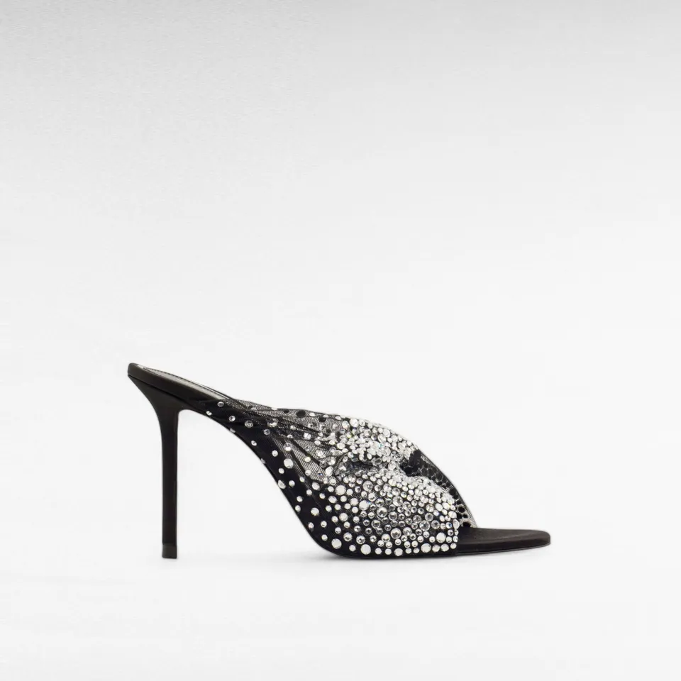 Gedebe Mariel Mule Tüll Pantolette Kristall