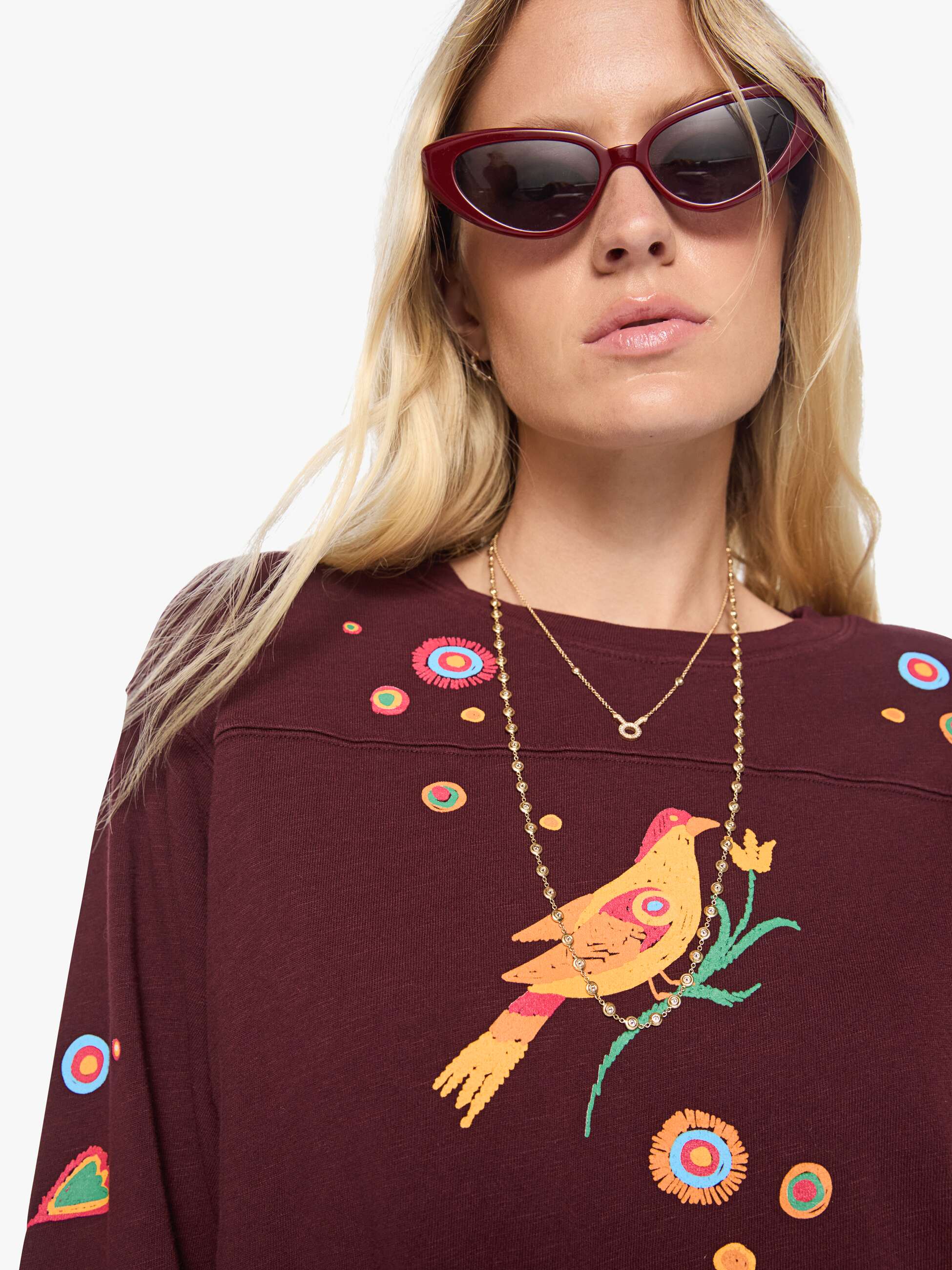 Mother Tees The Footballer T-Shirt Chirp Chirp rot Oversize