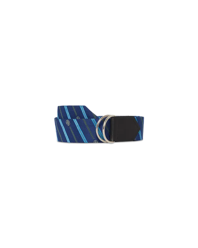 Drôle De Monsieur Double D-Ring Gürtel Blau Seide