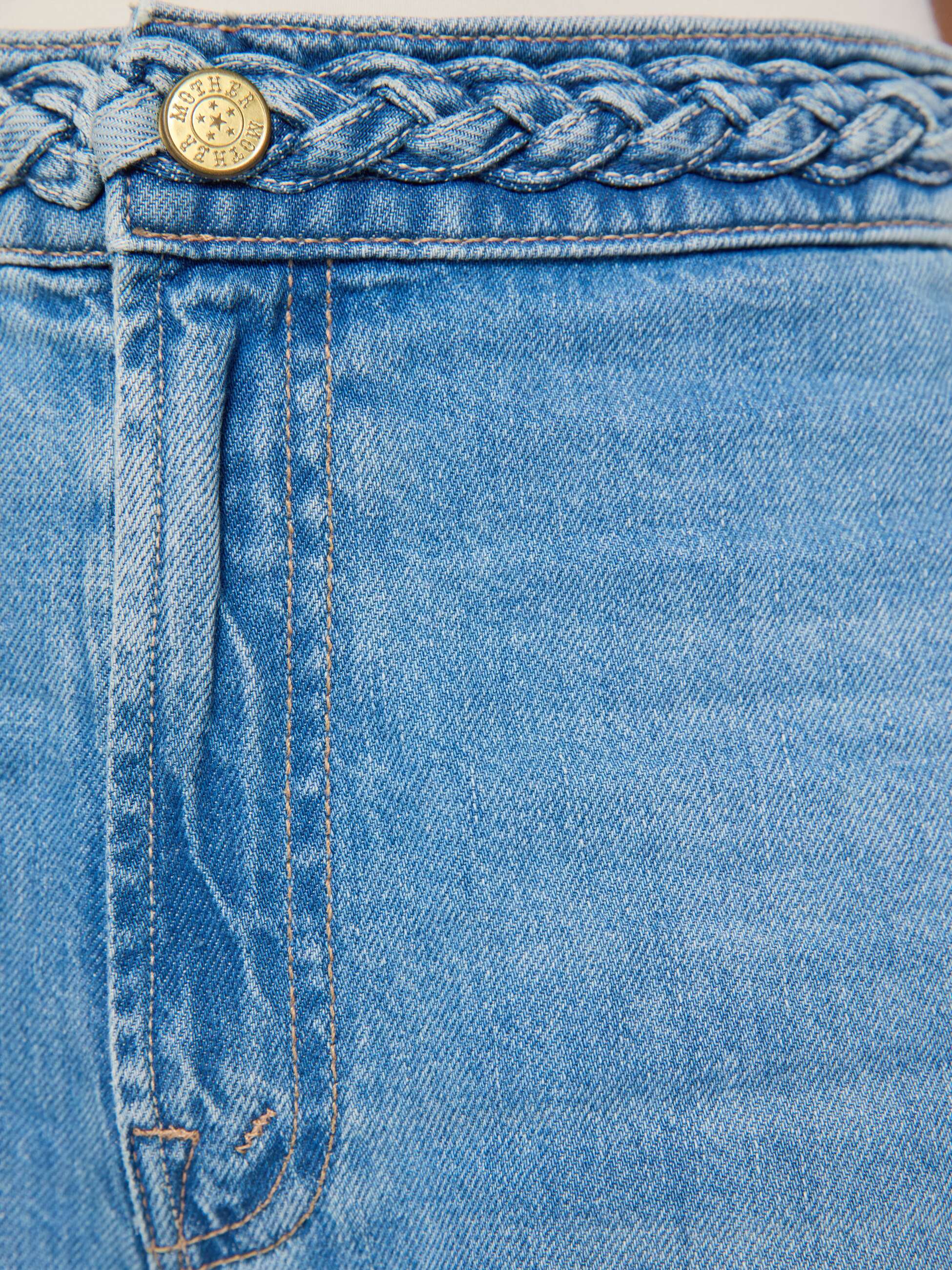 Mother The Braided Hustler Roller Sneak Jeans Tomorrow Never Knows hellblau