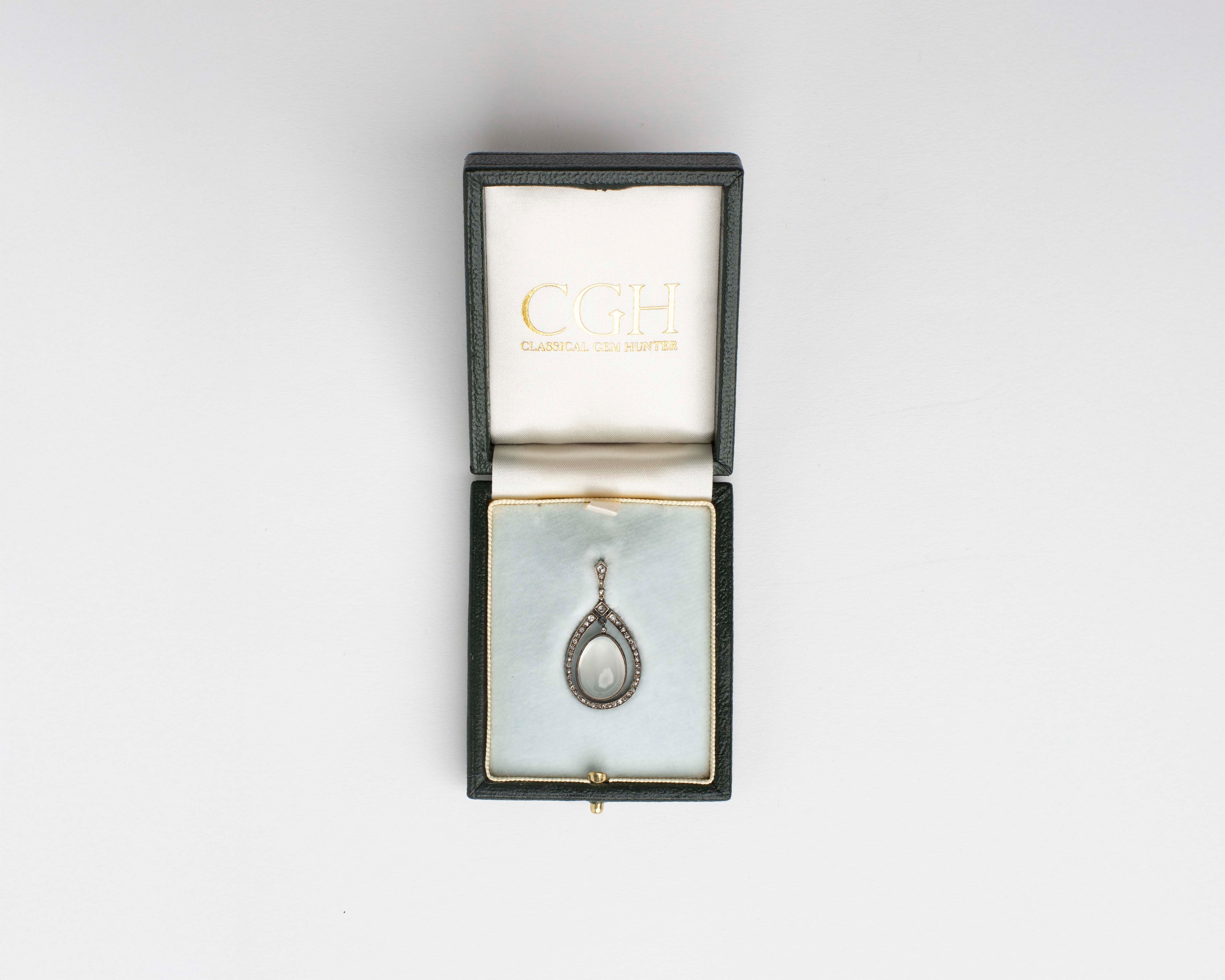 Fabergé Mondstein Diamant Anhänger Pendant