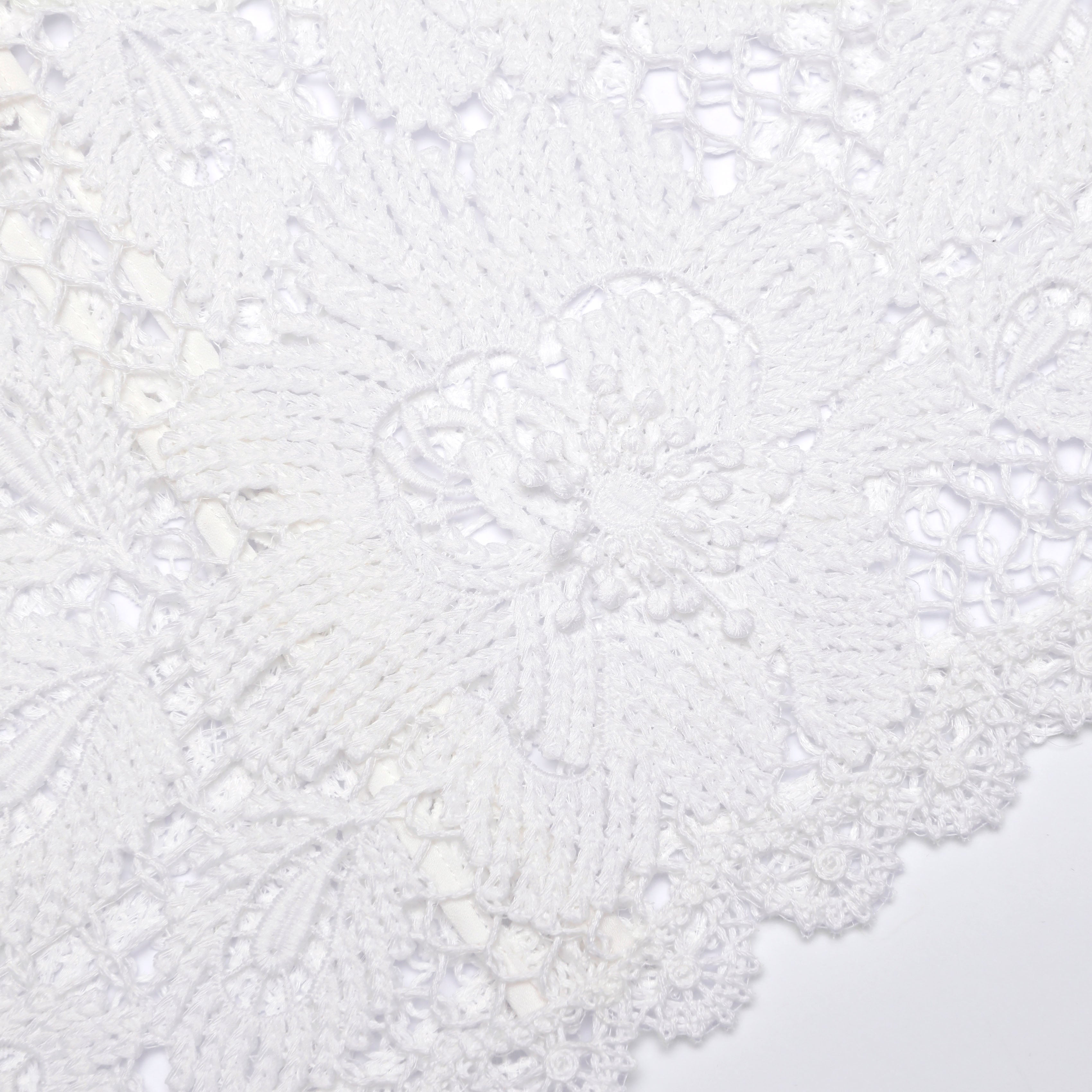 Self Portrait White Crochet Lace Top Oberteil Weiß