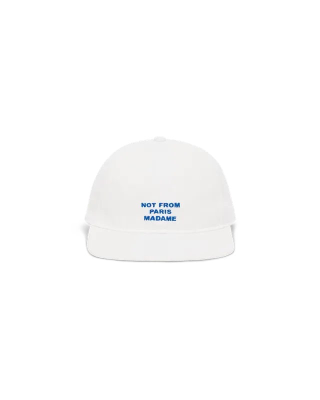 Drôle De Monsieur Flat Slogan Cap Weiß Baumwolle