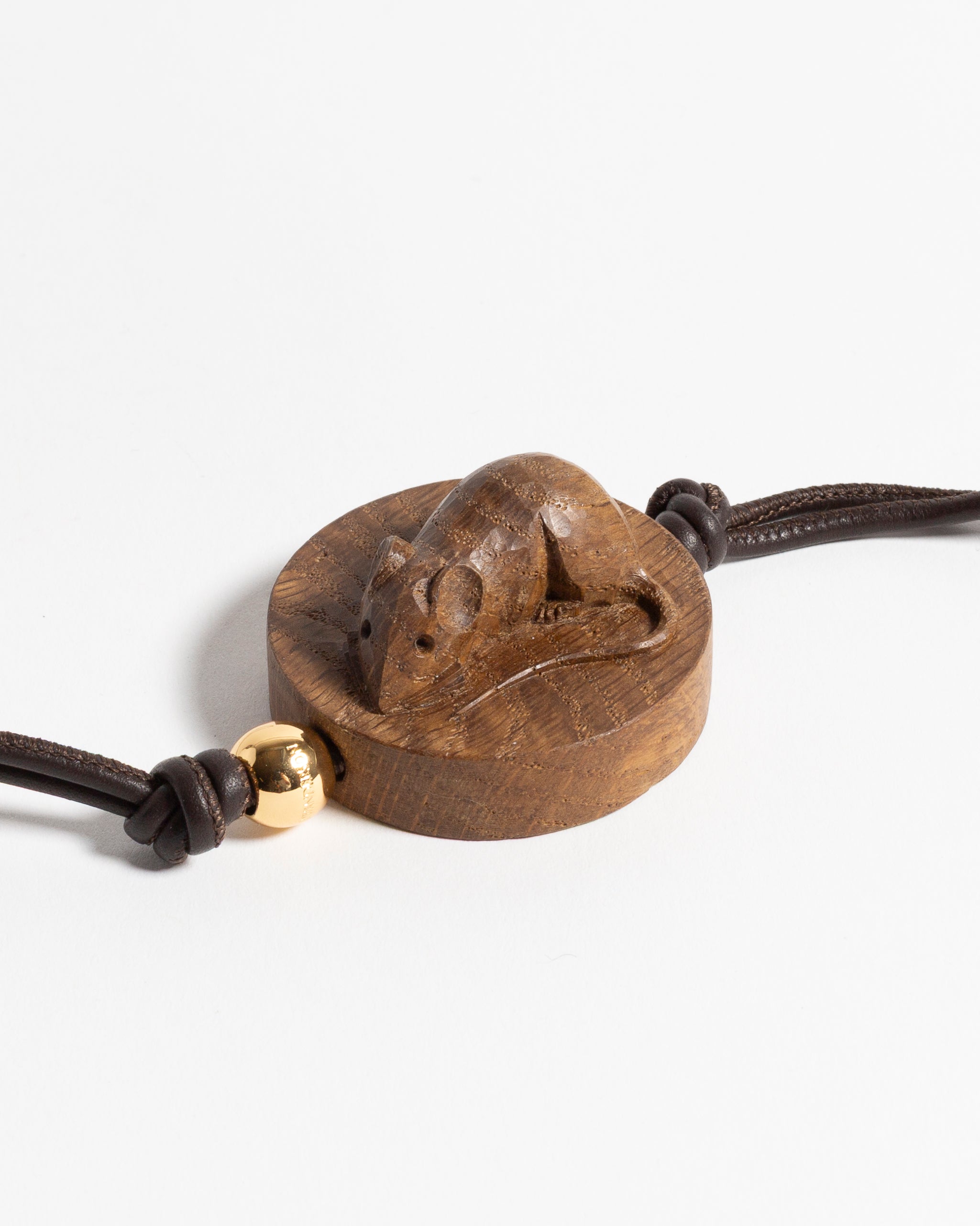 JW Anderson Fine Jewellery Mouseman Wooden Necklace Kette Braun