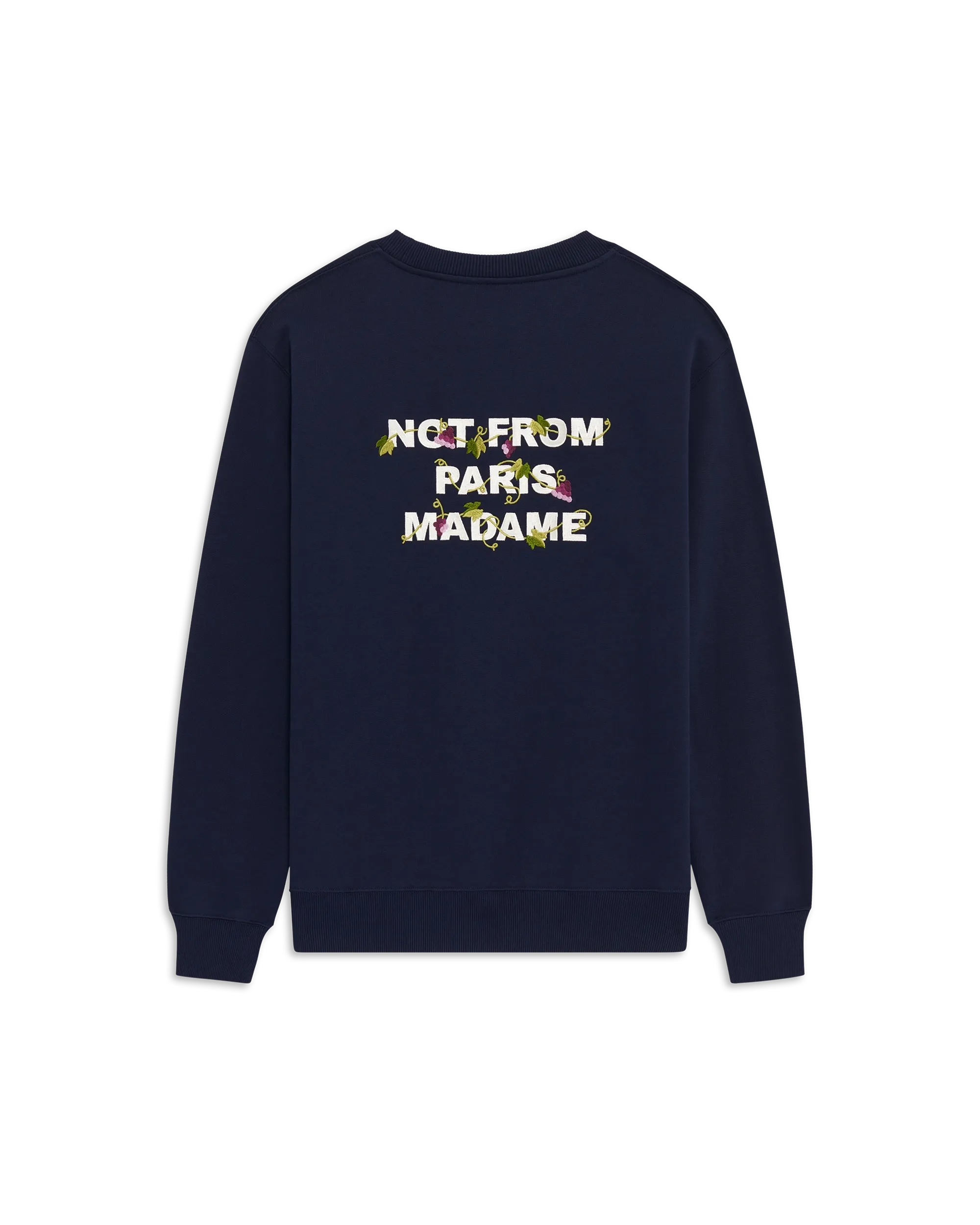 Drôle De Monsieur Vine Slogan Sweatshirt Navy Baumwolle