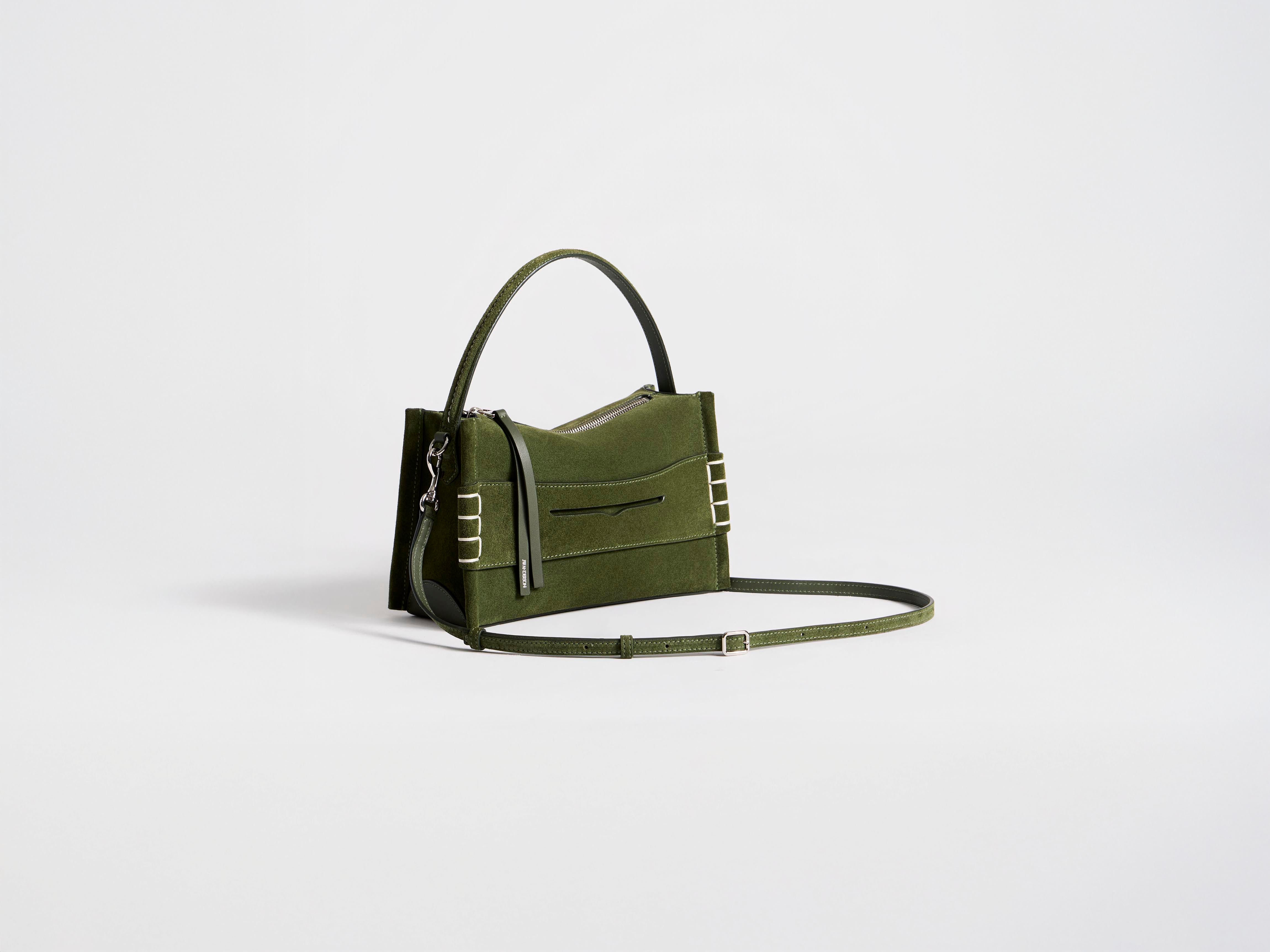 J.W.Anderson Bags Small Loafer Bag Khaki Wildleder