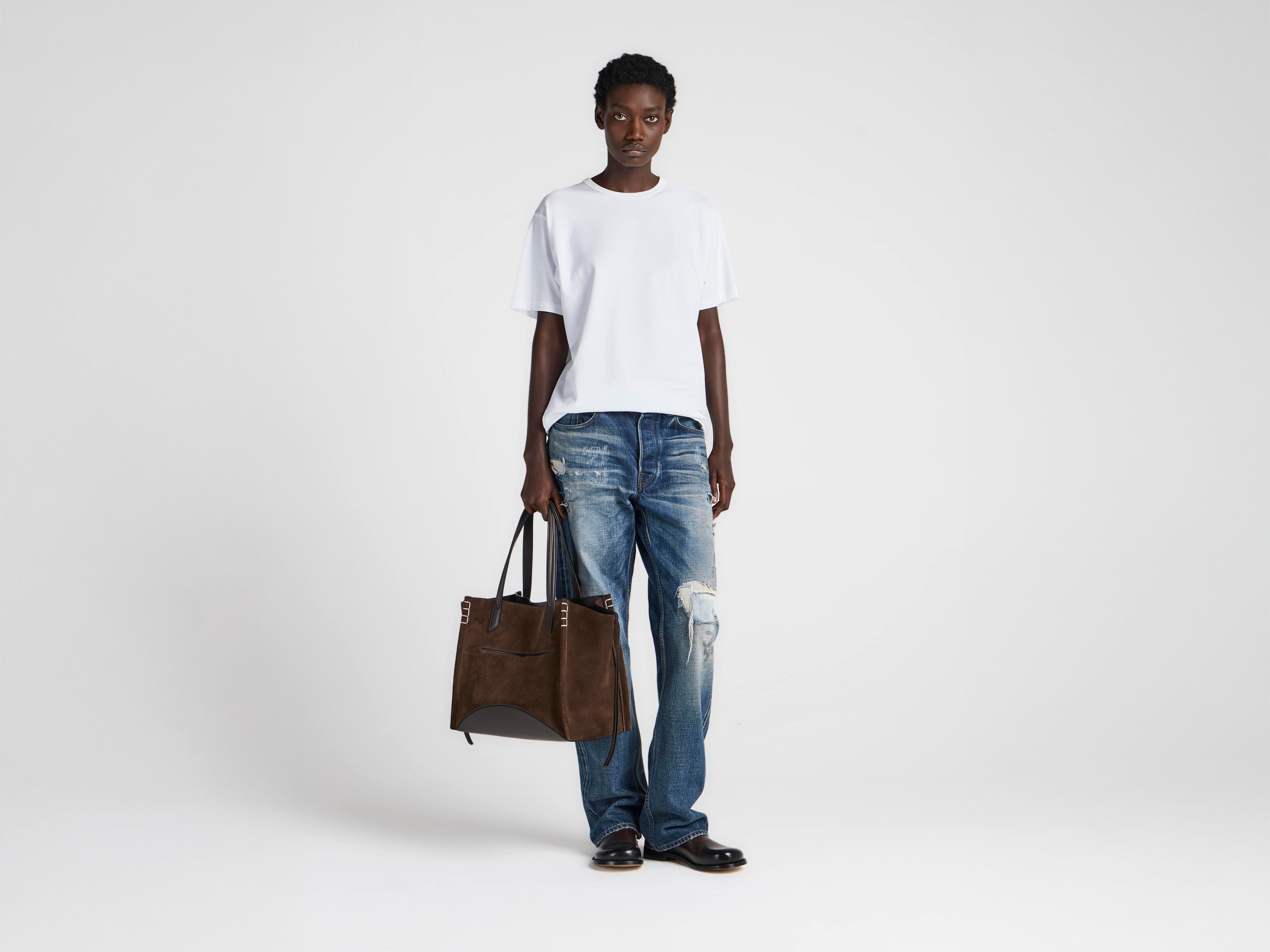 J.W. Anderson Embroidered Anchor T-Shirt Weiss Damen