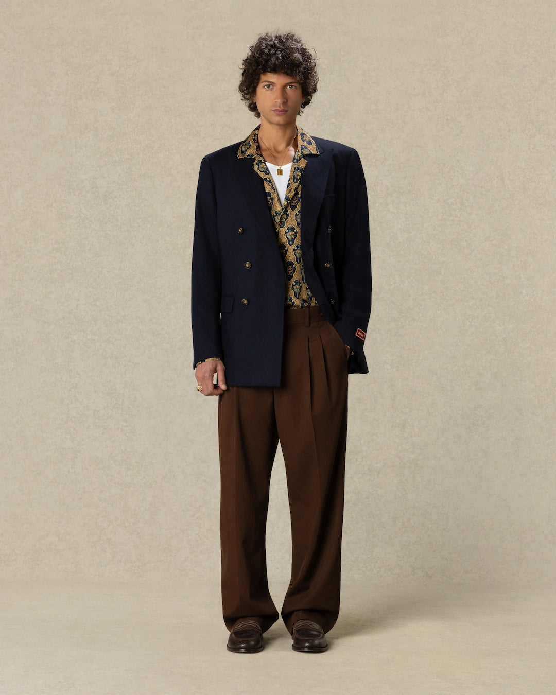 Drôle De Monsieur Double Breasted Flannel Jacket Sakko Navy Wolle