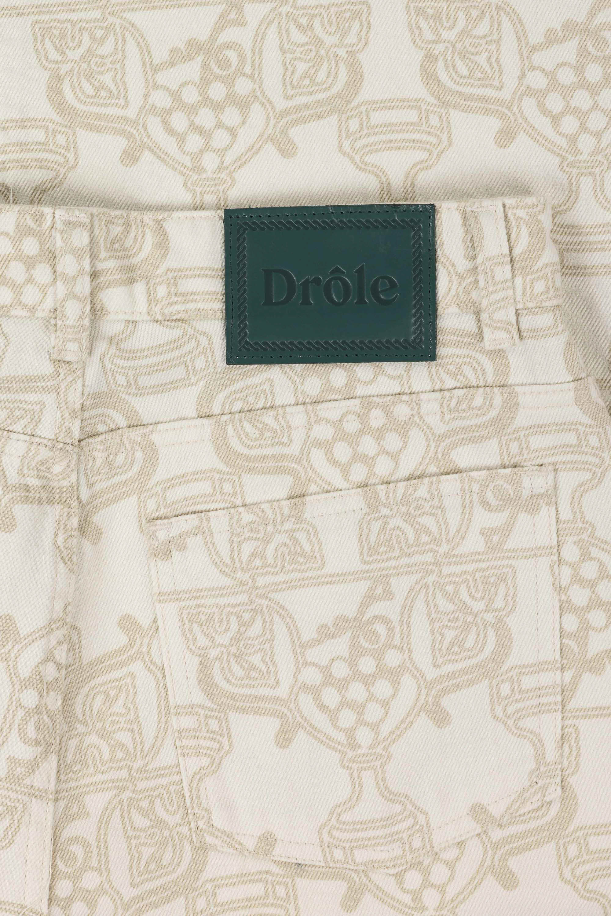 Drôle De Monsieur Denim Le Jean Raisin Jeans Creme Traubenprint