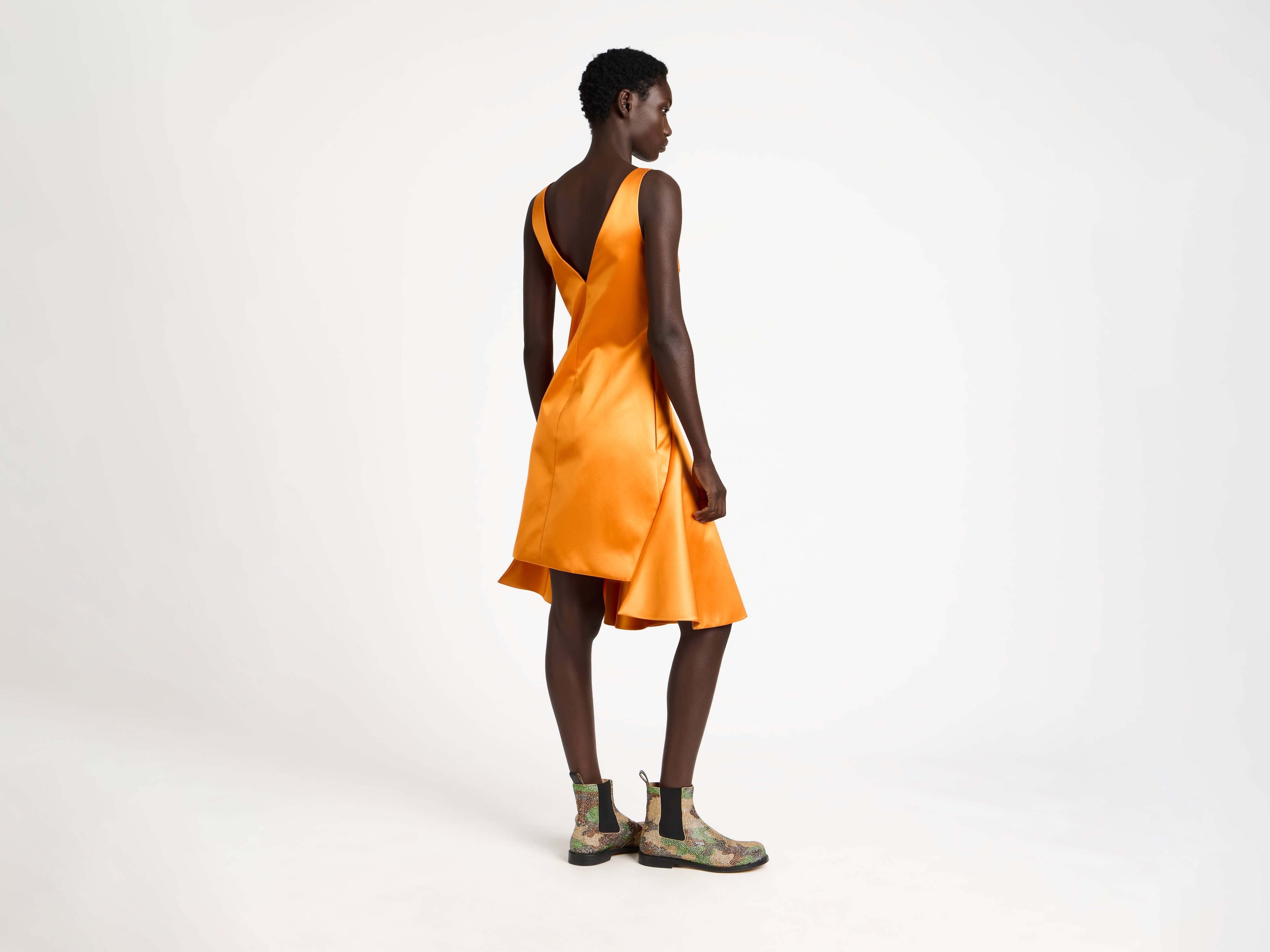 J.W.Anderson Draped Skirt Dress Satsuma Satin Damen
