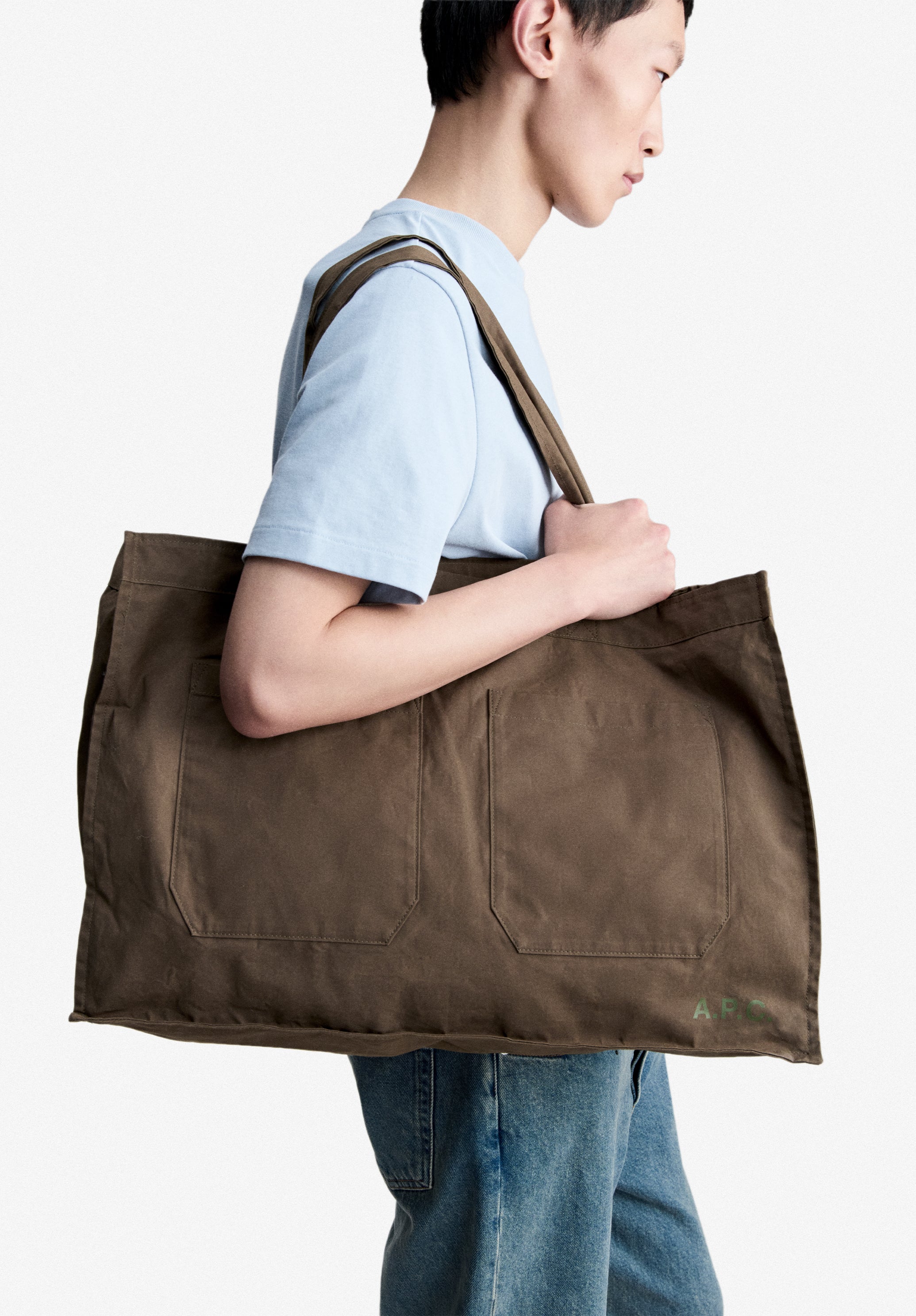 A.P.C. Zwei-Fächer Tote Bag Shopping Bag TU