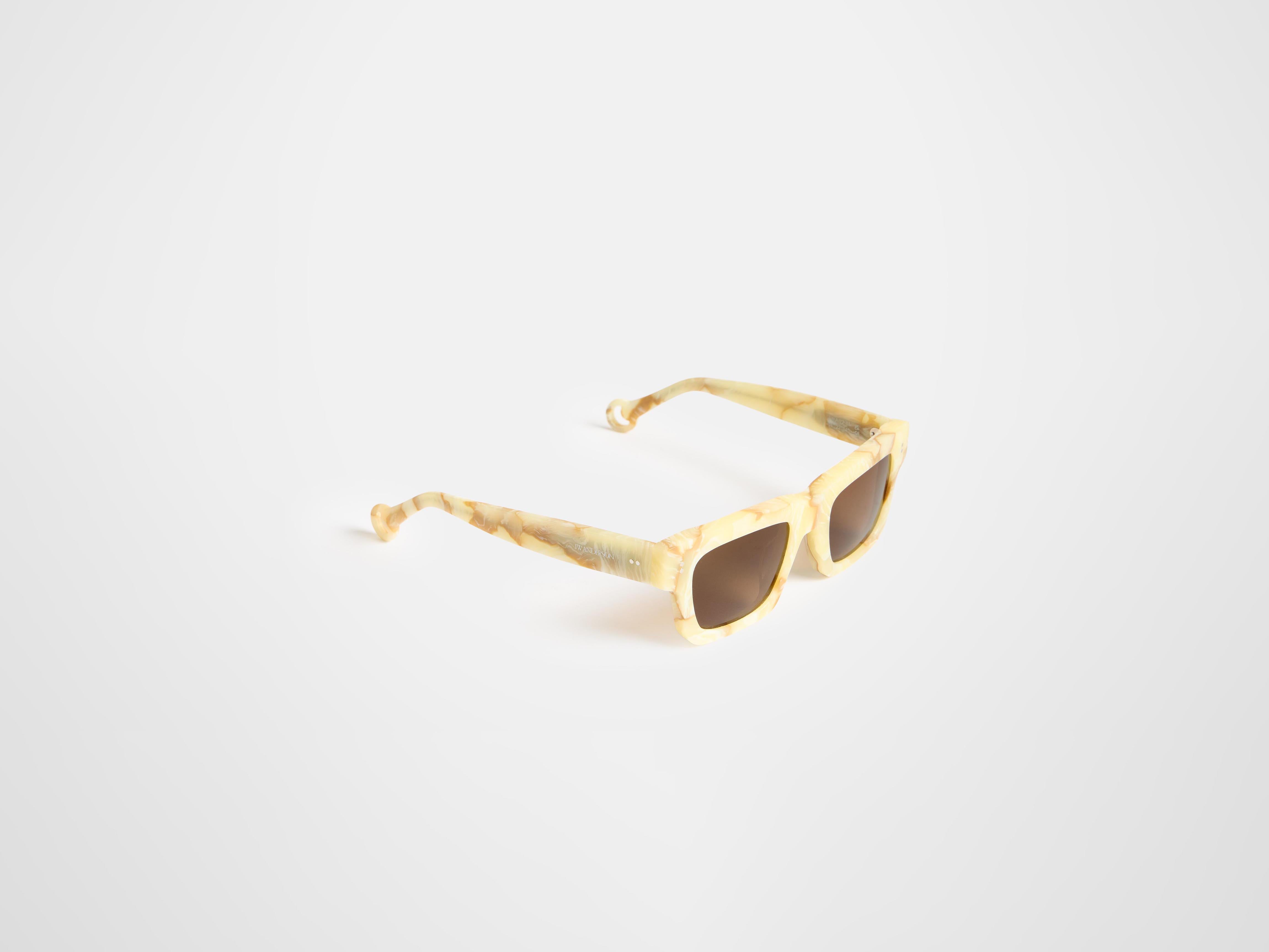 J.W.Anderson JWA02 Rectangular Sonnenbrille marble eckig