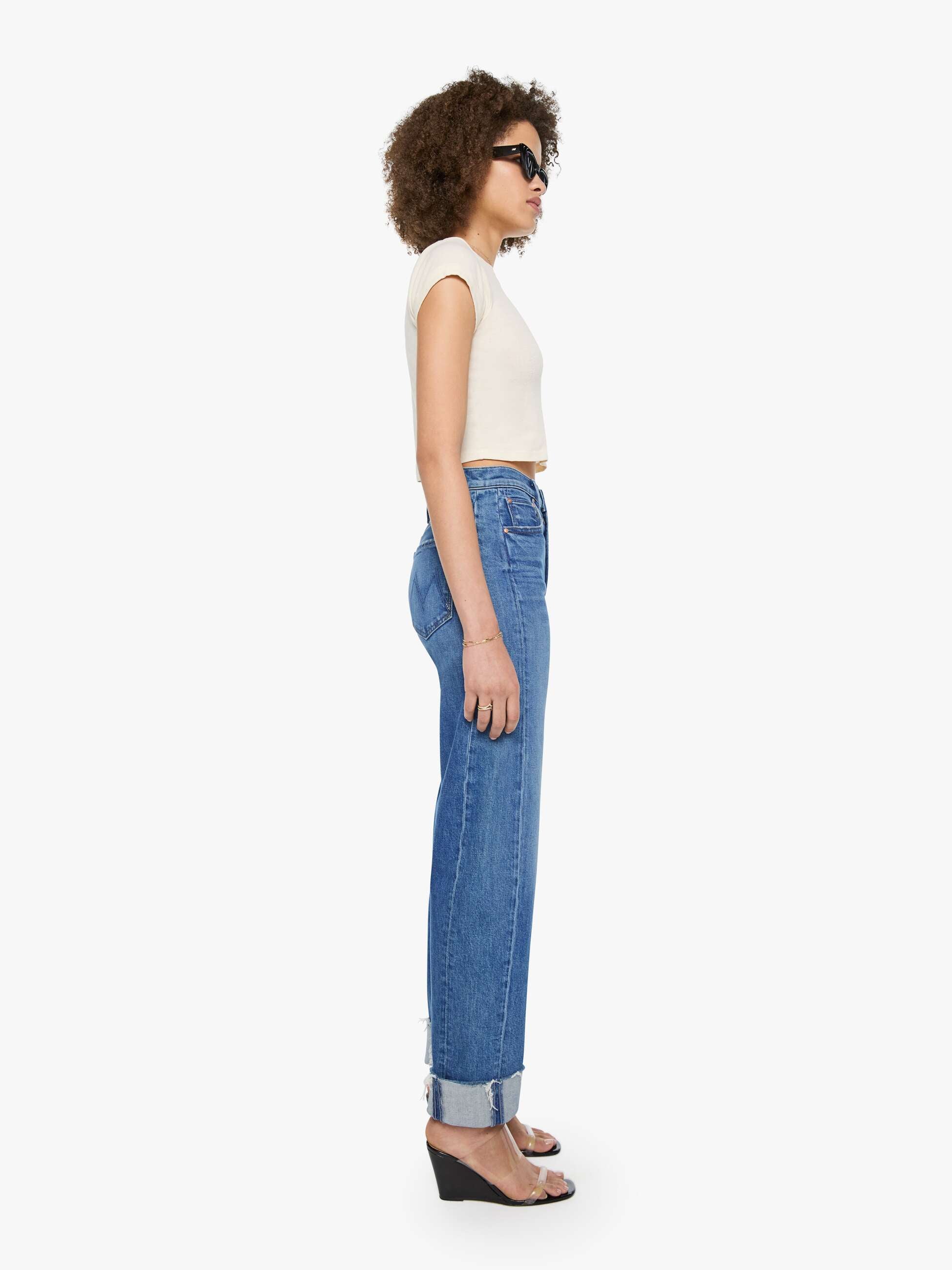 Mother The Half-Pipe Flood Damenjeans Get Two Birds Stoned