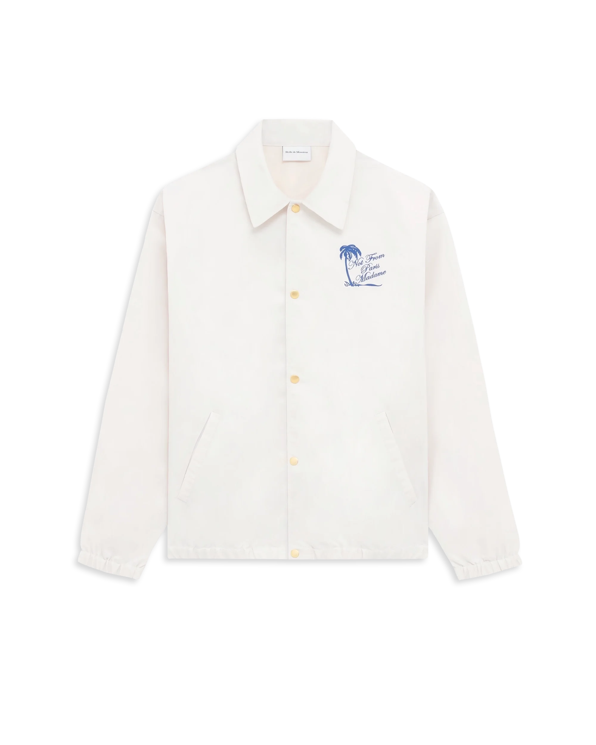 Drôle De Monsieur Slogan Palmiers Jacke Off White Nylon