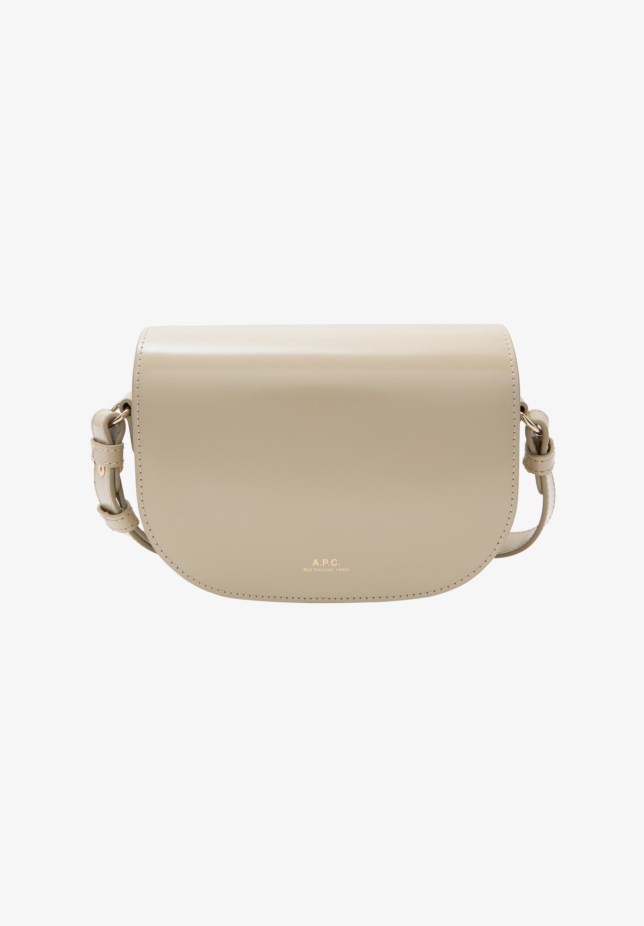 A.P.C. Le B-Side Small Umhängetasche weiß Leder