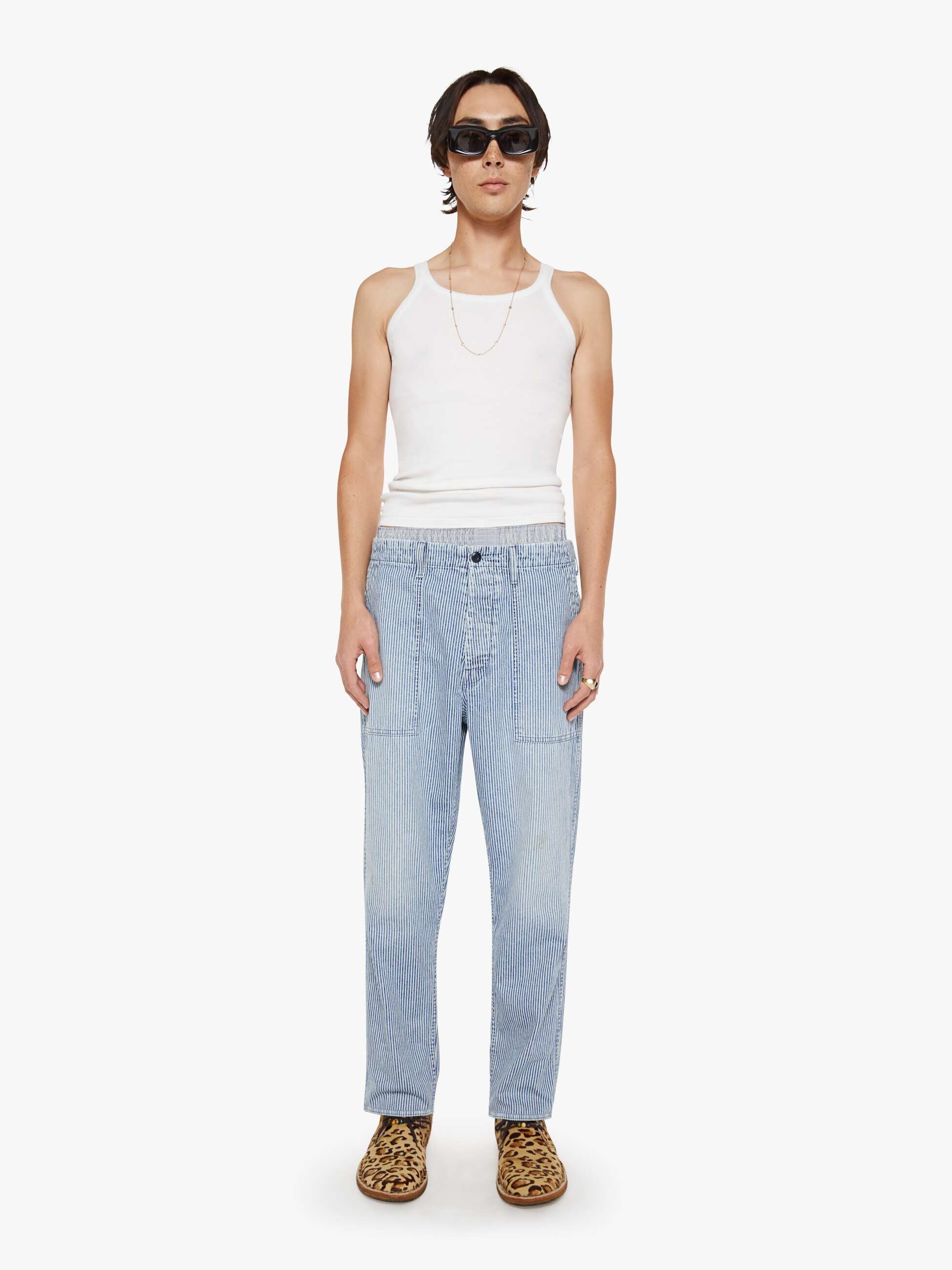 Mother Commando Cross The Line Jeans Hellblau Herren