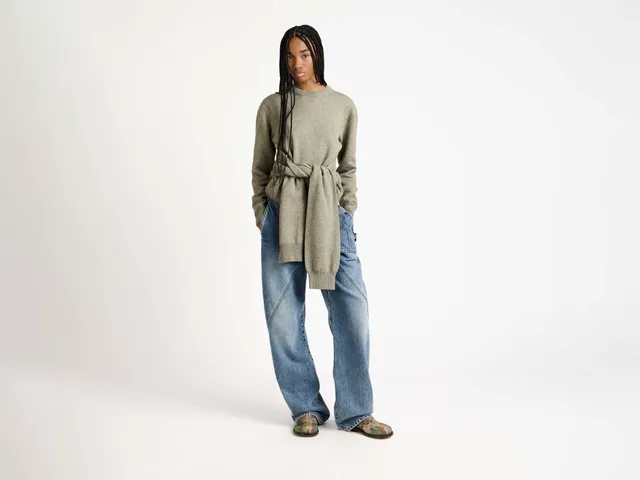 J.W.Anderson Sleeve-Tie Jumper Strickpullover Salbei
