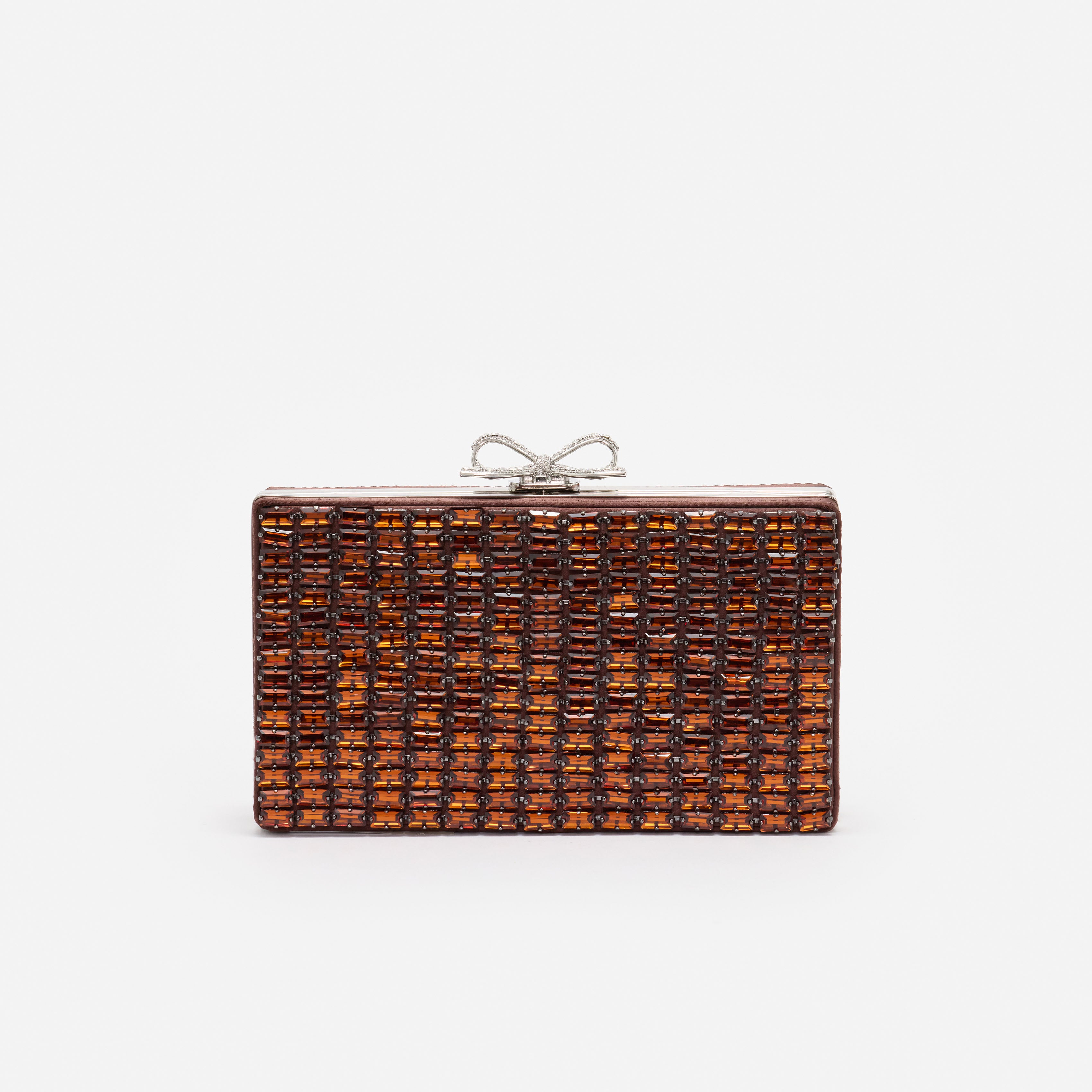 Self Portrait Brown Chainmail Clutch Clutch Braun Mini