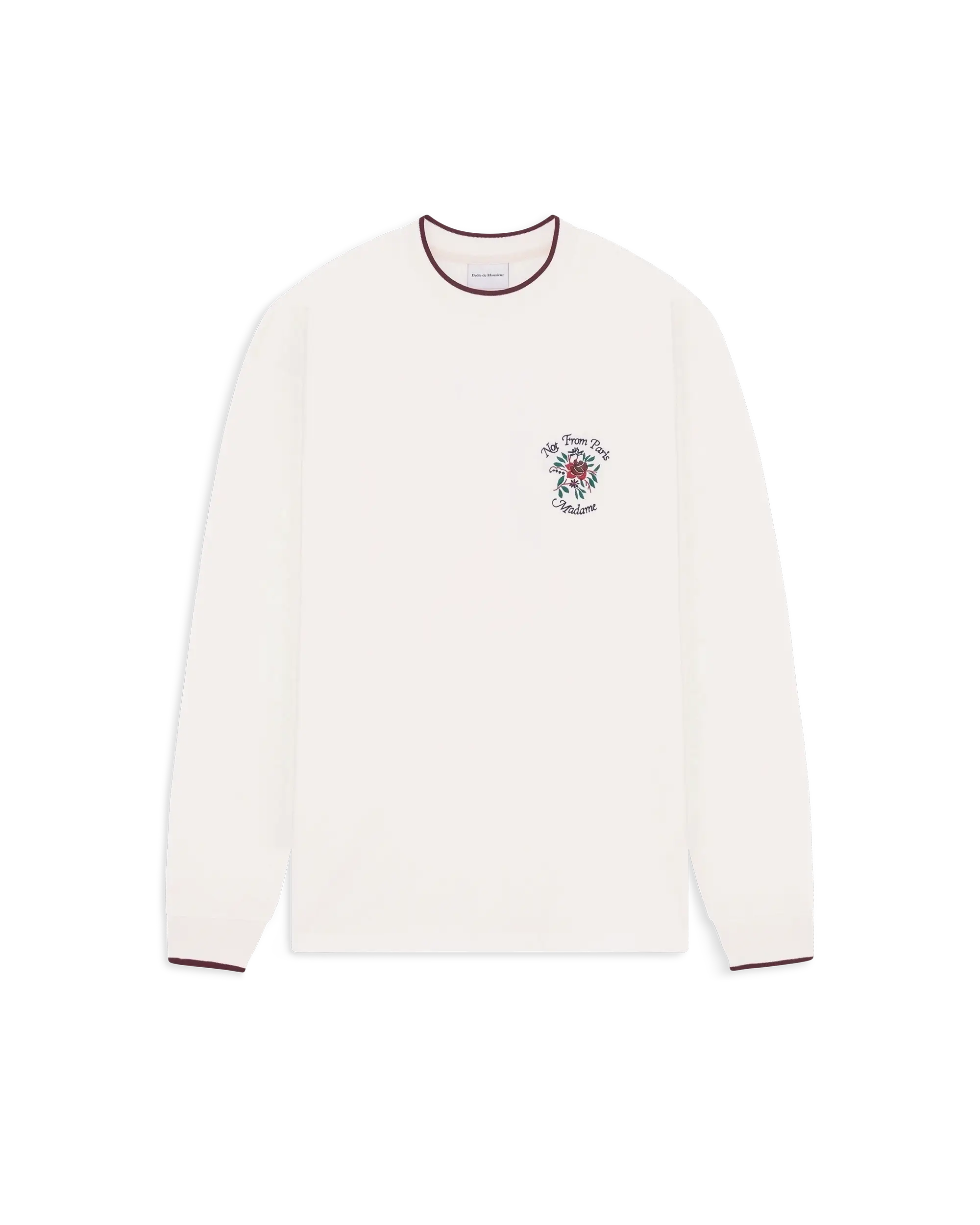 Drôle De Monsieur Manches Longues Slogan Rose Longsleeve Off White