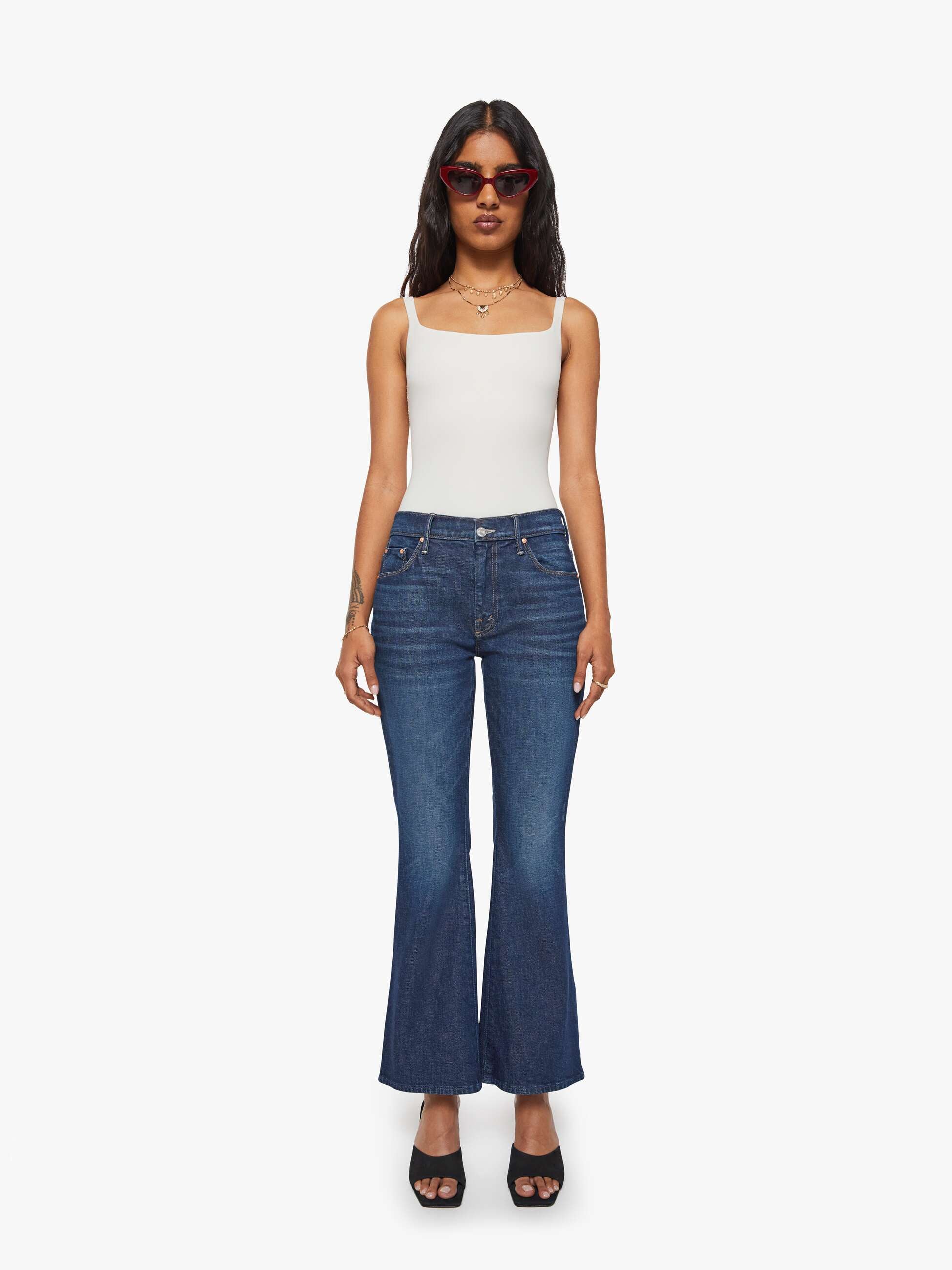 MOTHER Lil Weekender Petite Jeans Kicks And Riffs Blau