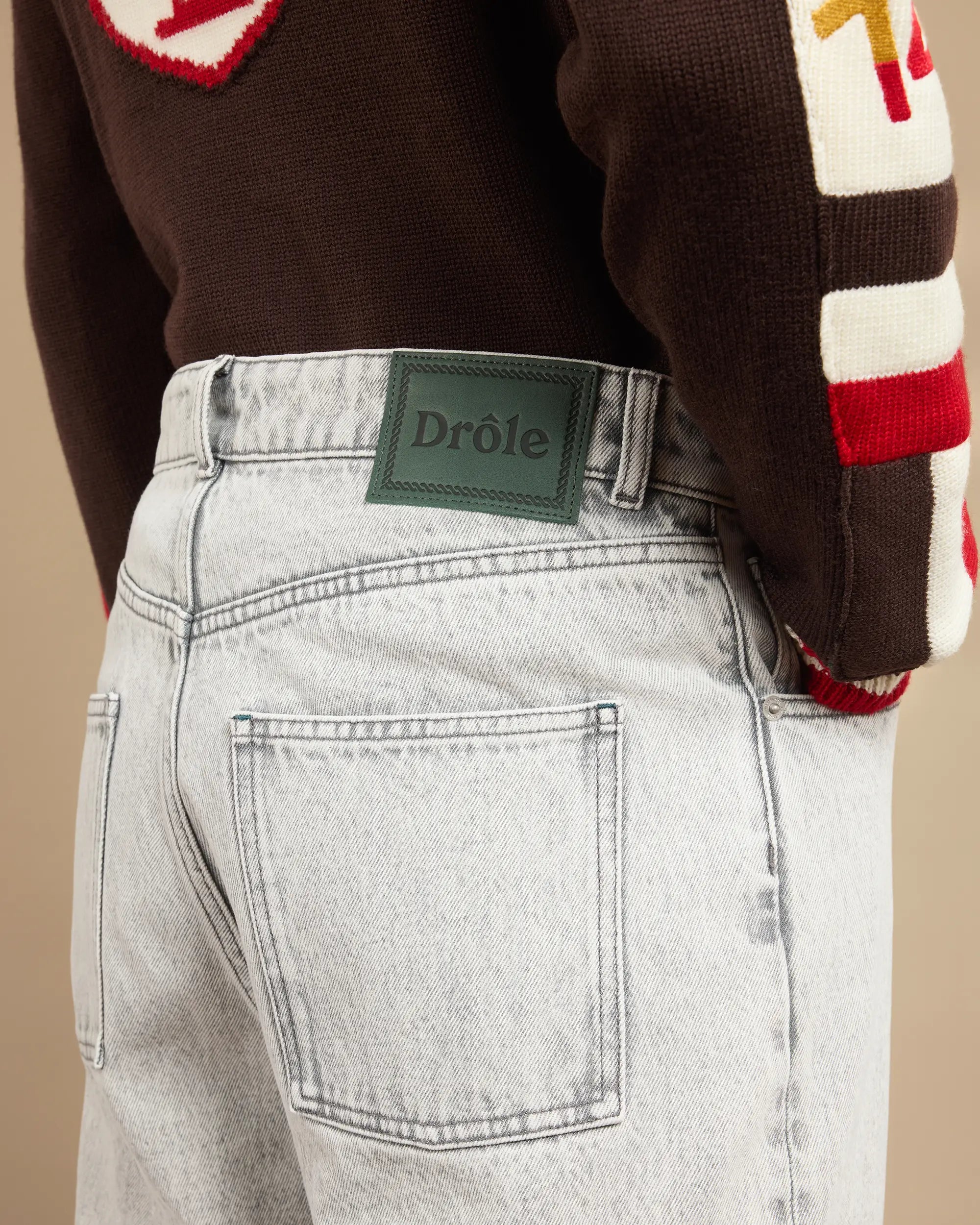 Drôle De Monsieur Le Jean Droit Gris Jeans Grau Straight