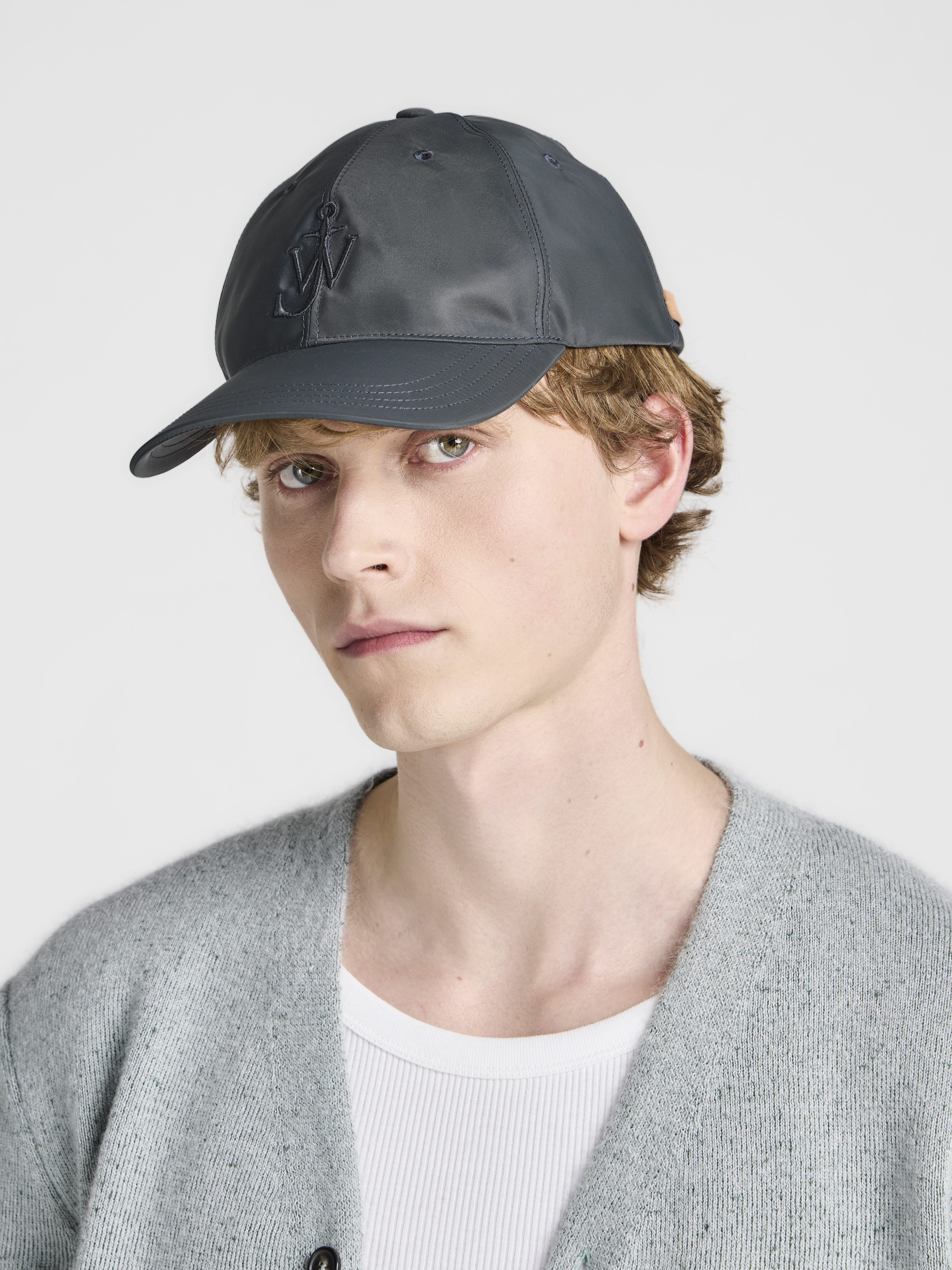J.W.Anderson Baseball Cap Kappe Dunkelgrau Nylon