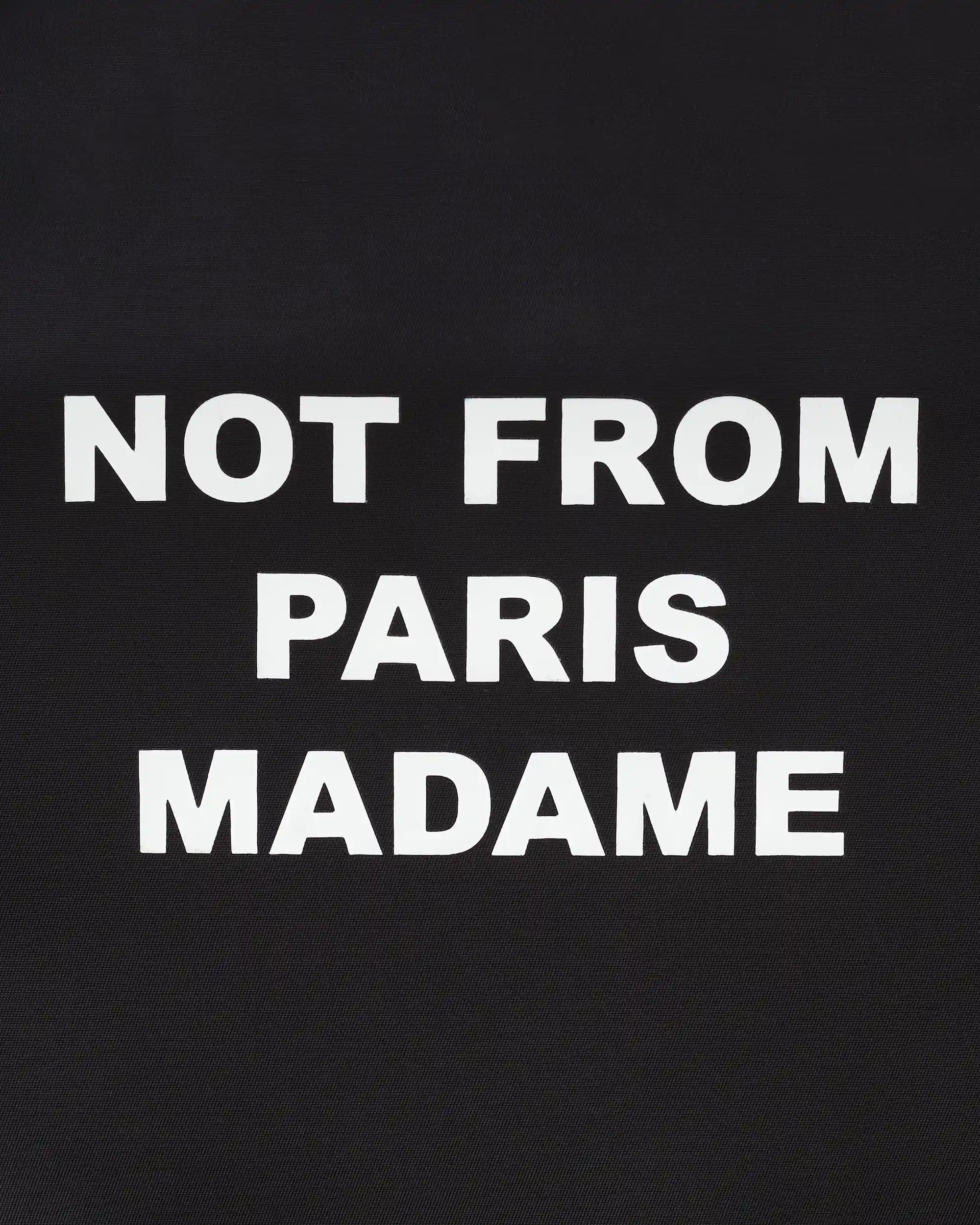 Drôle De Monsieur Tote Bag Slogan Tasche Schwarz Nylon